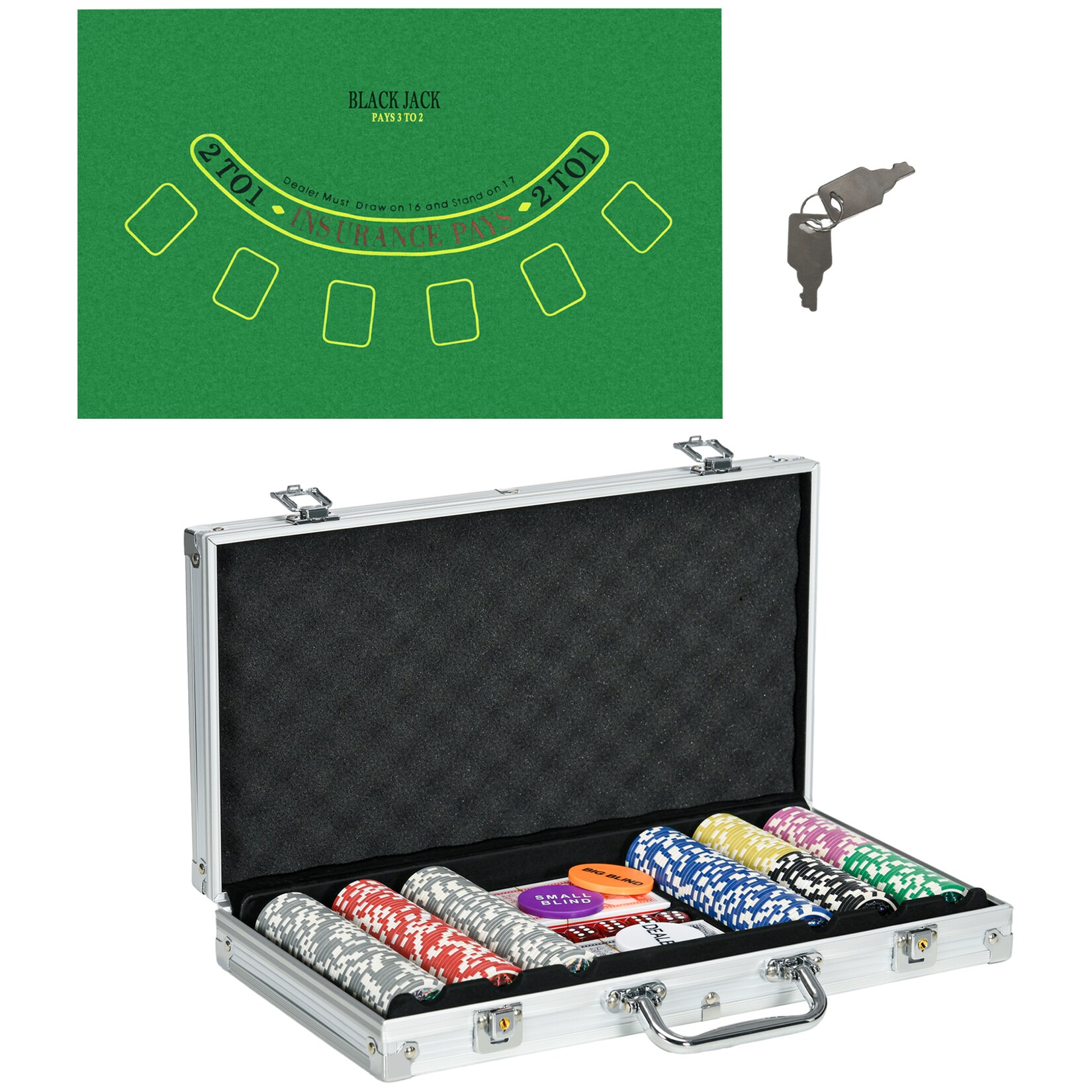 SPORTNOW Pokerkoffer Set Aluminium, PS-Kunststoff | 04255633549143