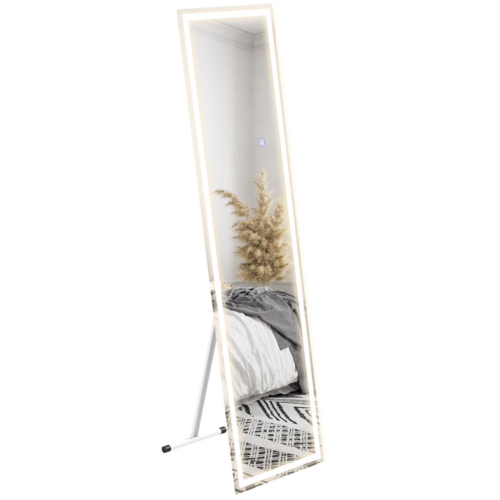 HOMCOM Ganzkörperspiegel Hartglas, Metall | 04255633549044