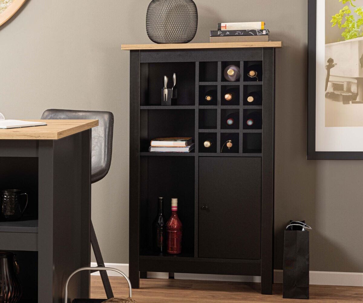 Inter Link Highboard Sideboard Kommode Julina, Schwarz - Bild 1