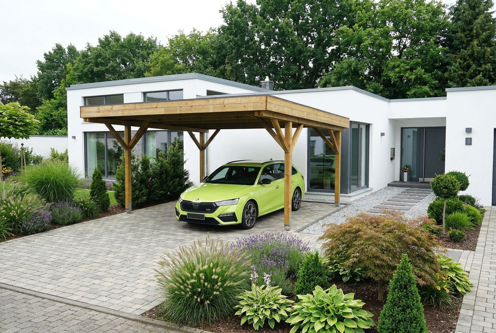 , Doppelcarport mit Flachdach Modell "Hockenheim"