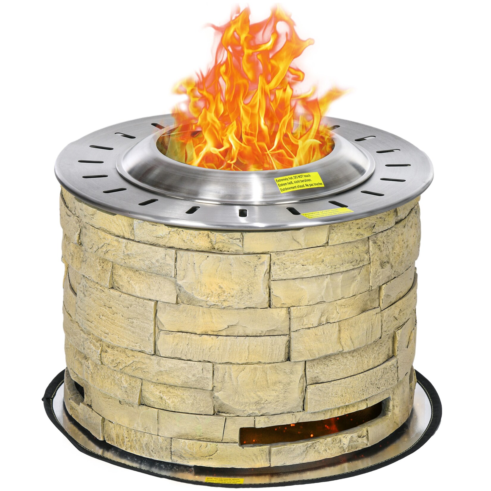 Outsunny Feuerschale Edelstahl | 04255633557803