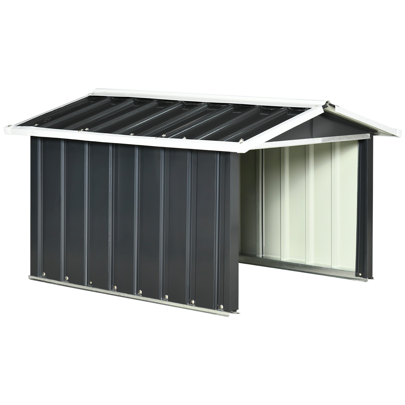 Outsunny Mähroboter Garage Verzinkter Stahl, Polypropylen | 04255633542243