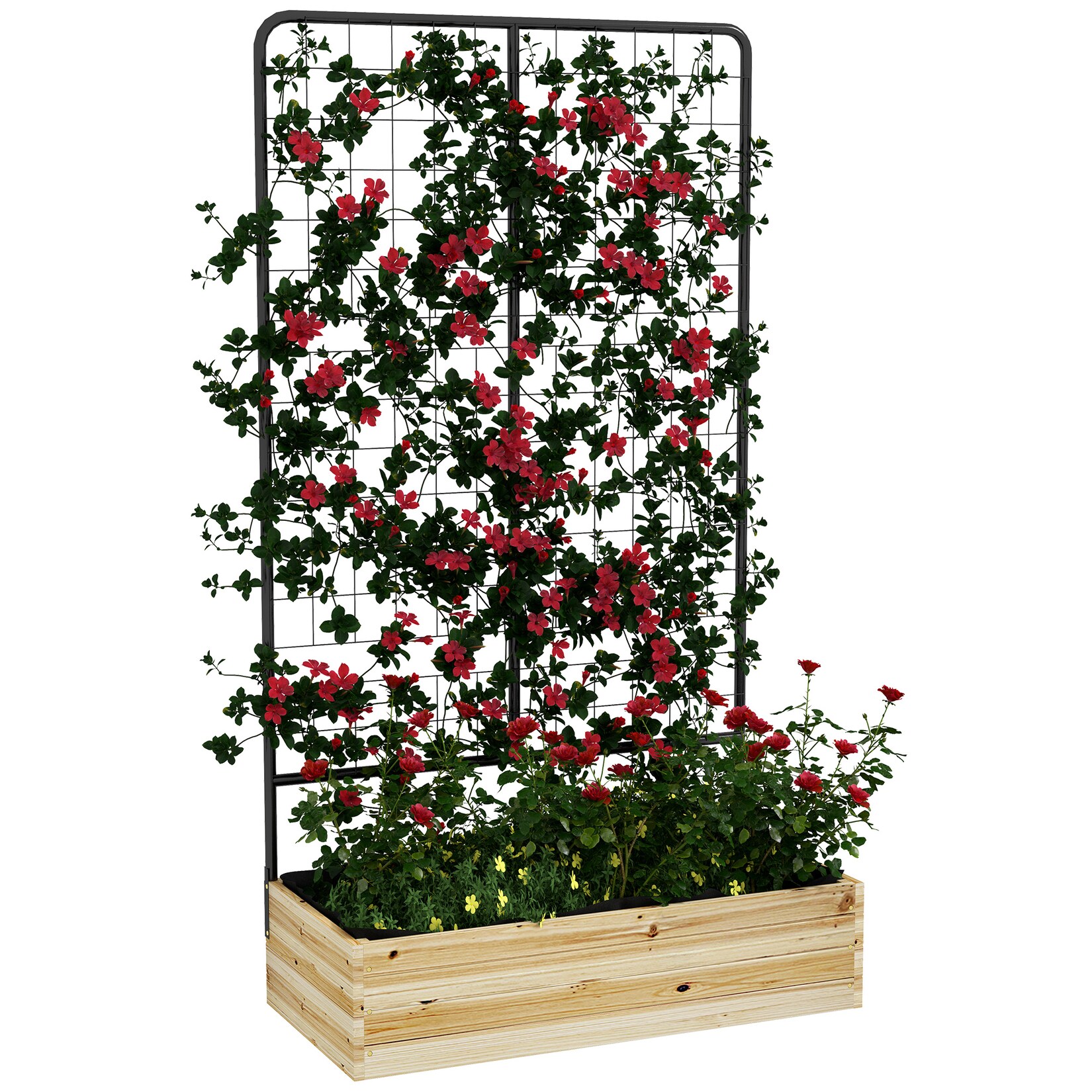 Gartenbeet Tannenholz, Stahl