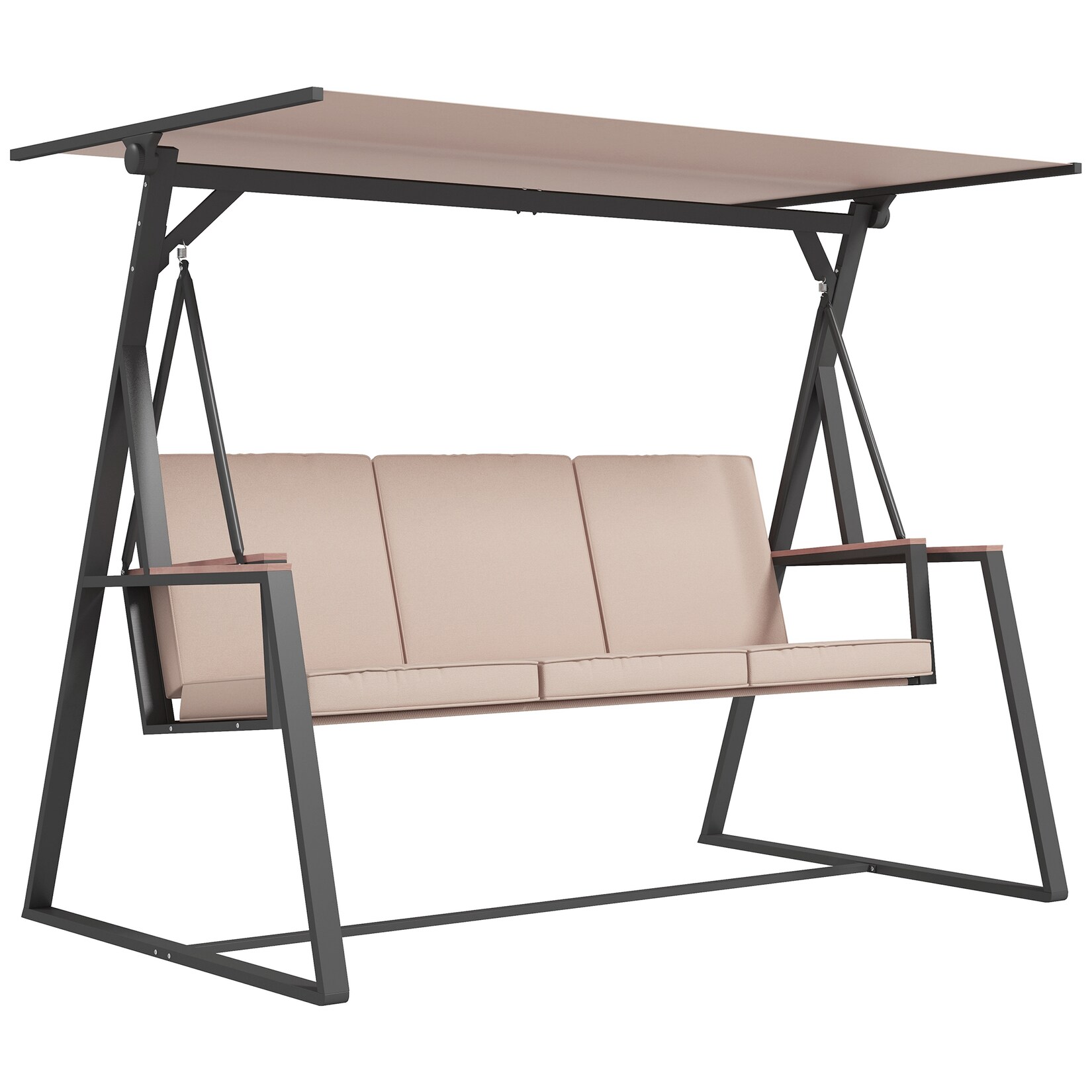 Hollywoodschaukel Stahl, Polyester