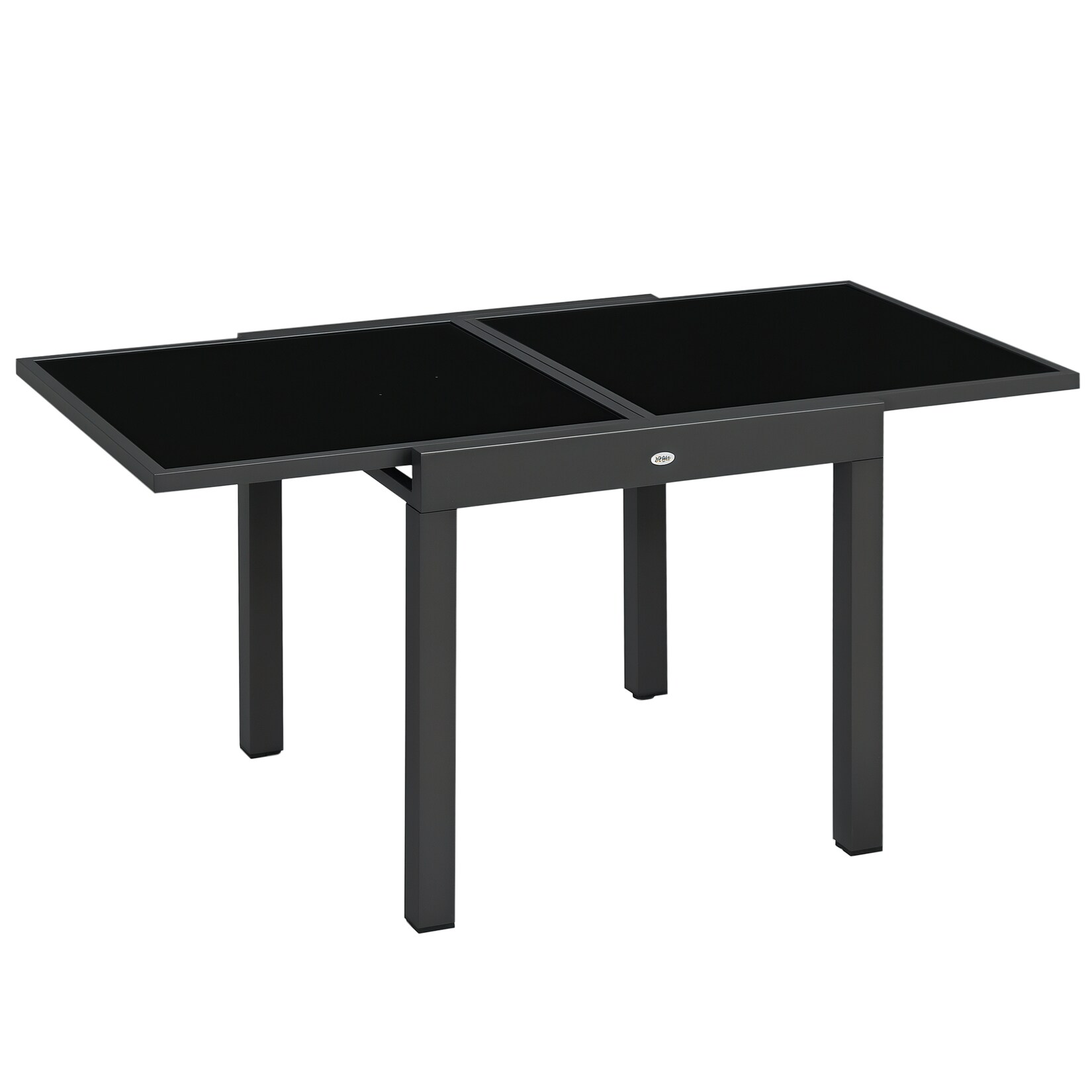 Garten-Esstisch Aluminium, gehärtetes Glas