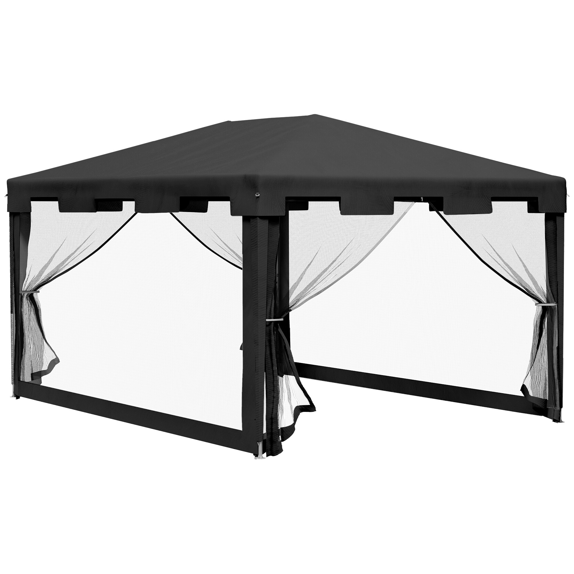 Outsunny Pavillon Metall, Polyethylen - Bild 1