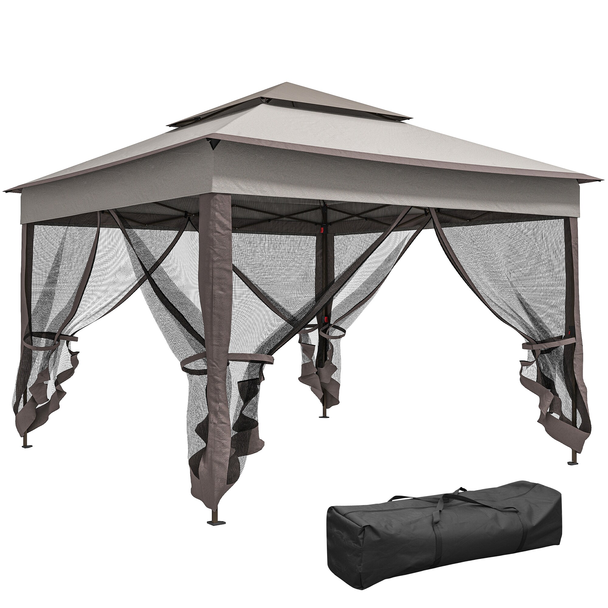 Outsunny Pavillon Metall, Polyester - Bild 1