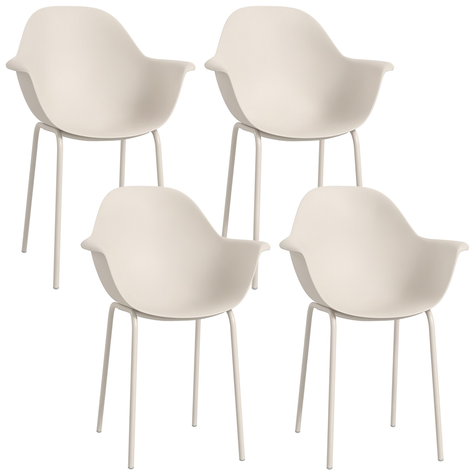 Outsunny Gartenstühle Stahl, Kunststoff | 04255633549228