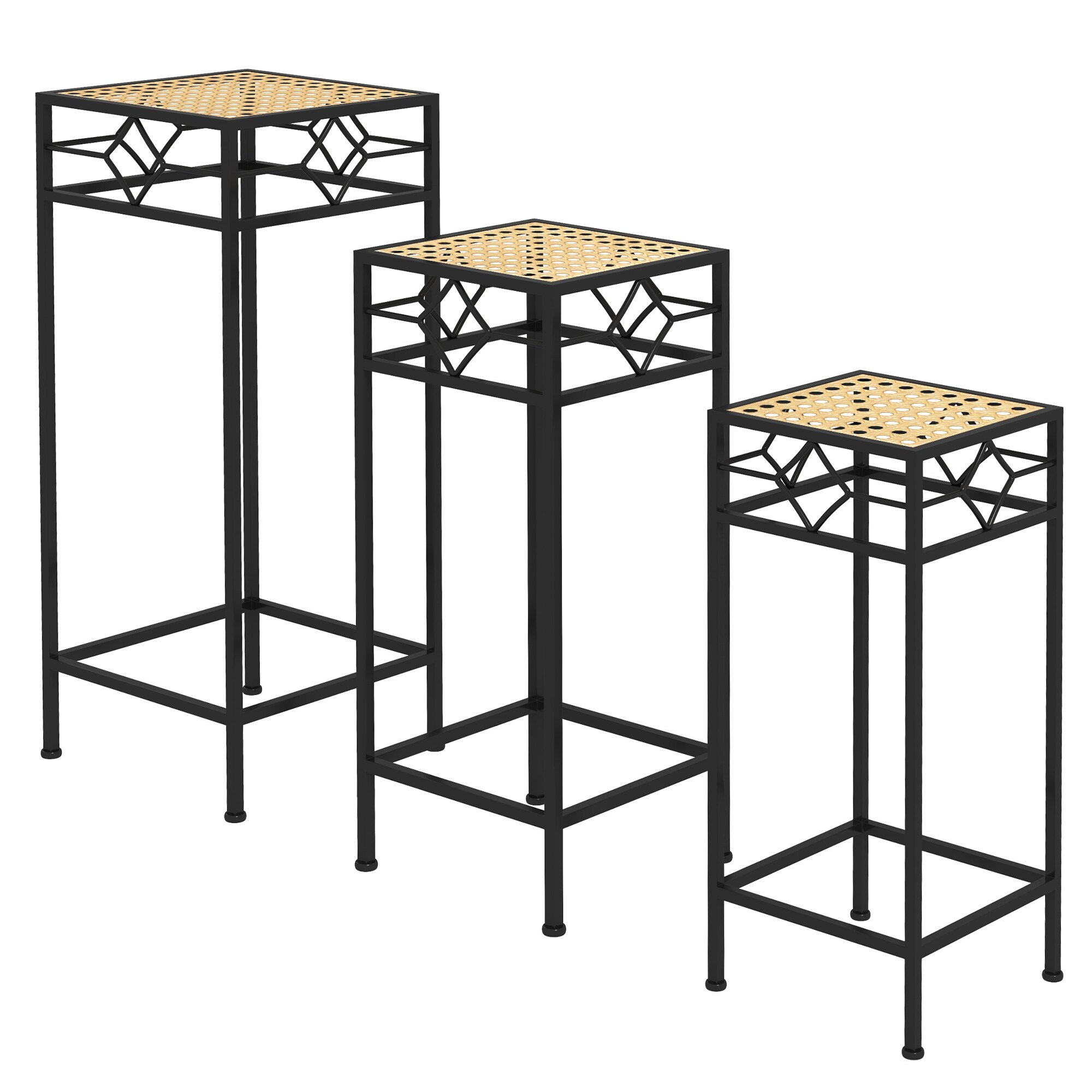 Outsunny Blumenst&auml;nder Set Metall - Bild 1