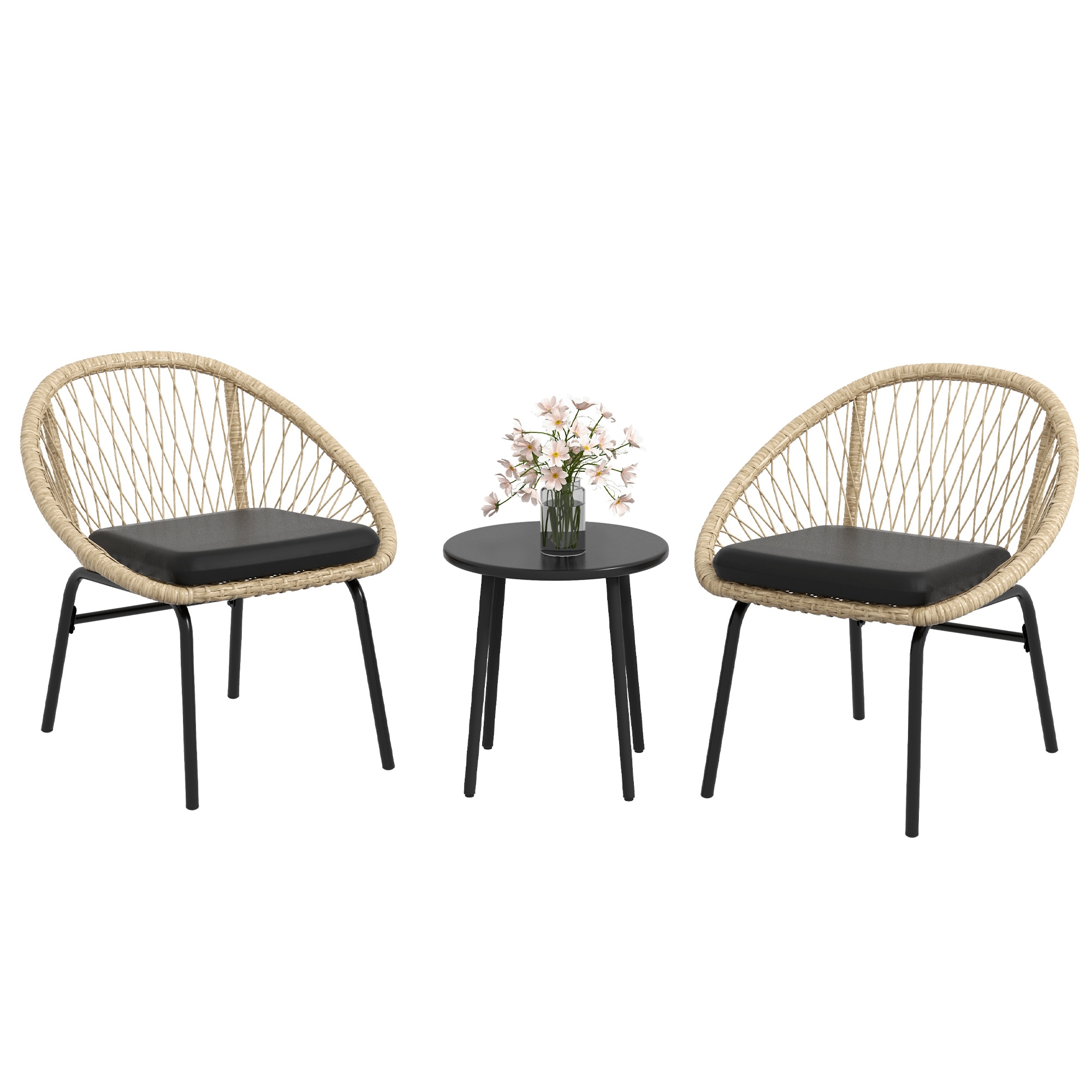 Outsunny Gartenm&ouml;bel Set Polyester, PE Rattan - Bild 1