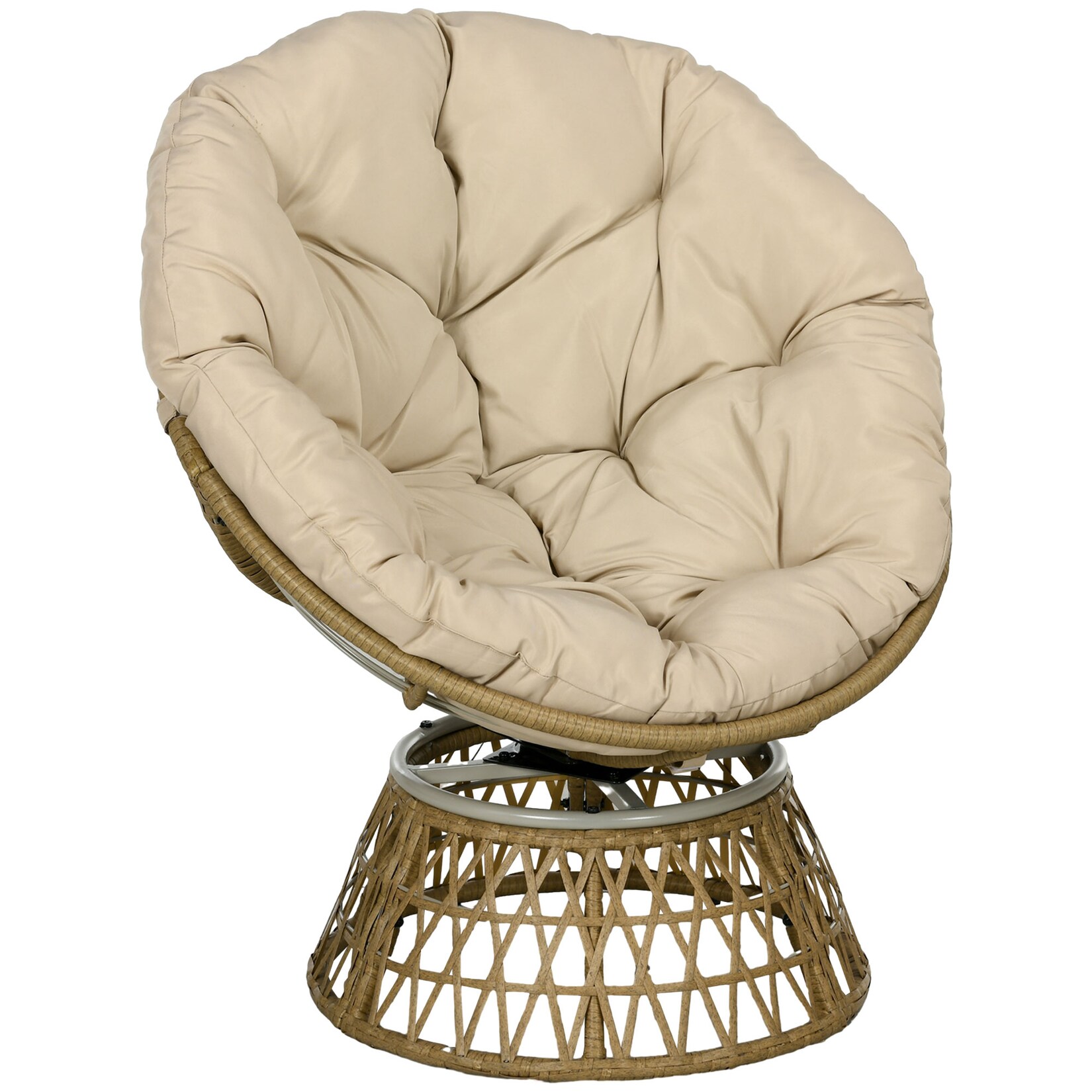Outsunny Rattan-Drehstuhl Polyester, PE Rattan | 04255633559173