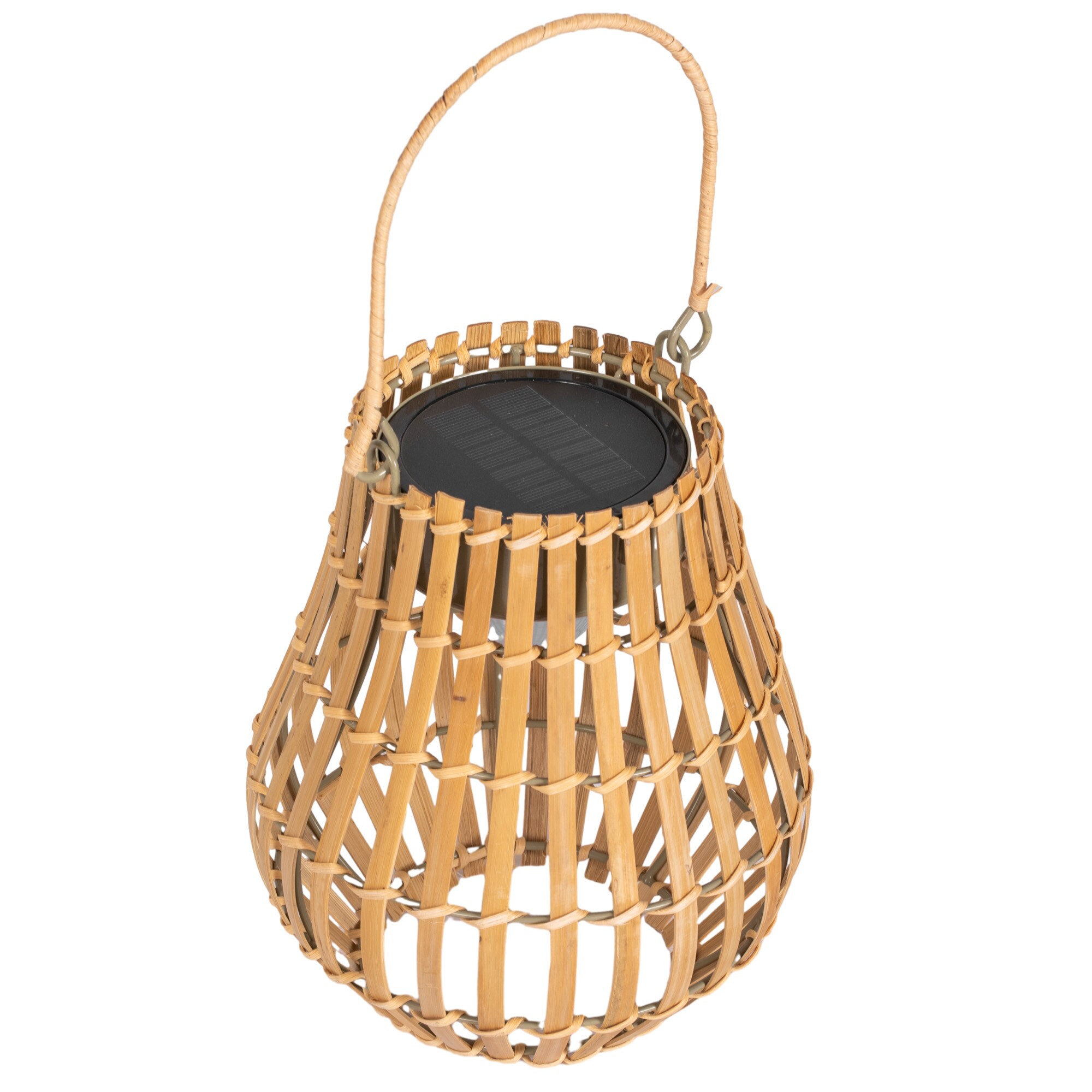 Outsunny Gartenleuchte Bambus, Metall - Bild 1