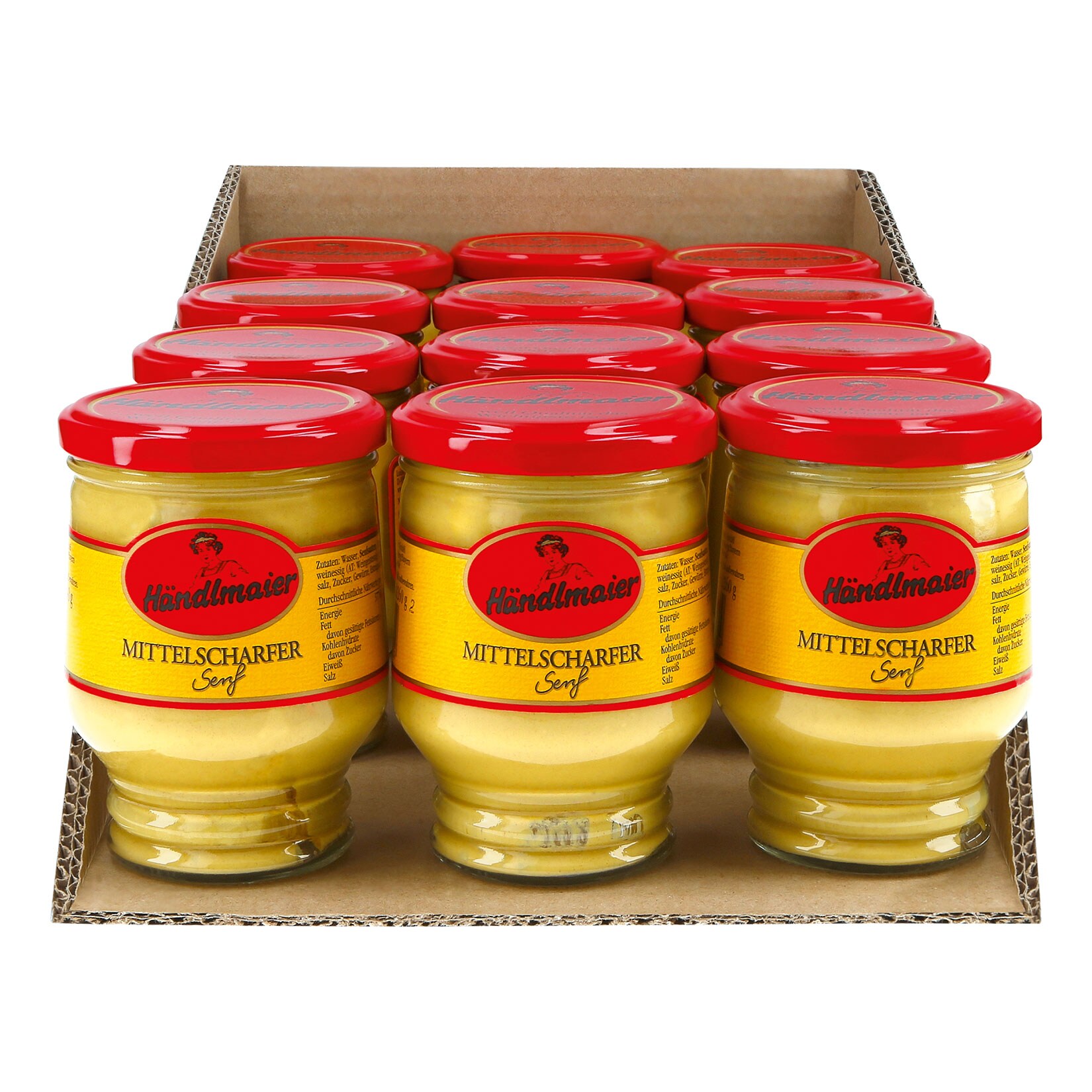 H&auml;ndlmaier Senf mittelscharf 250 ml, 12er Pack - Bild 1