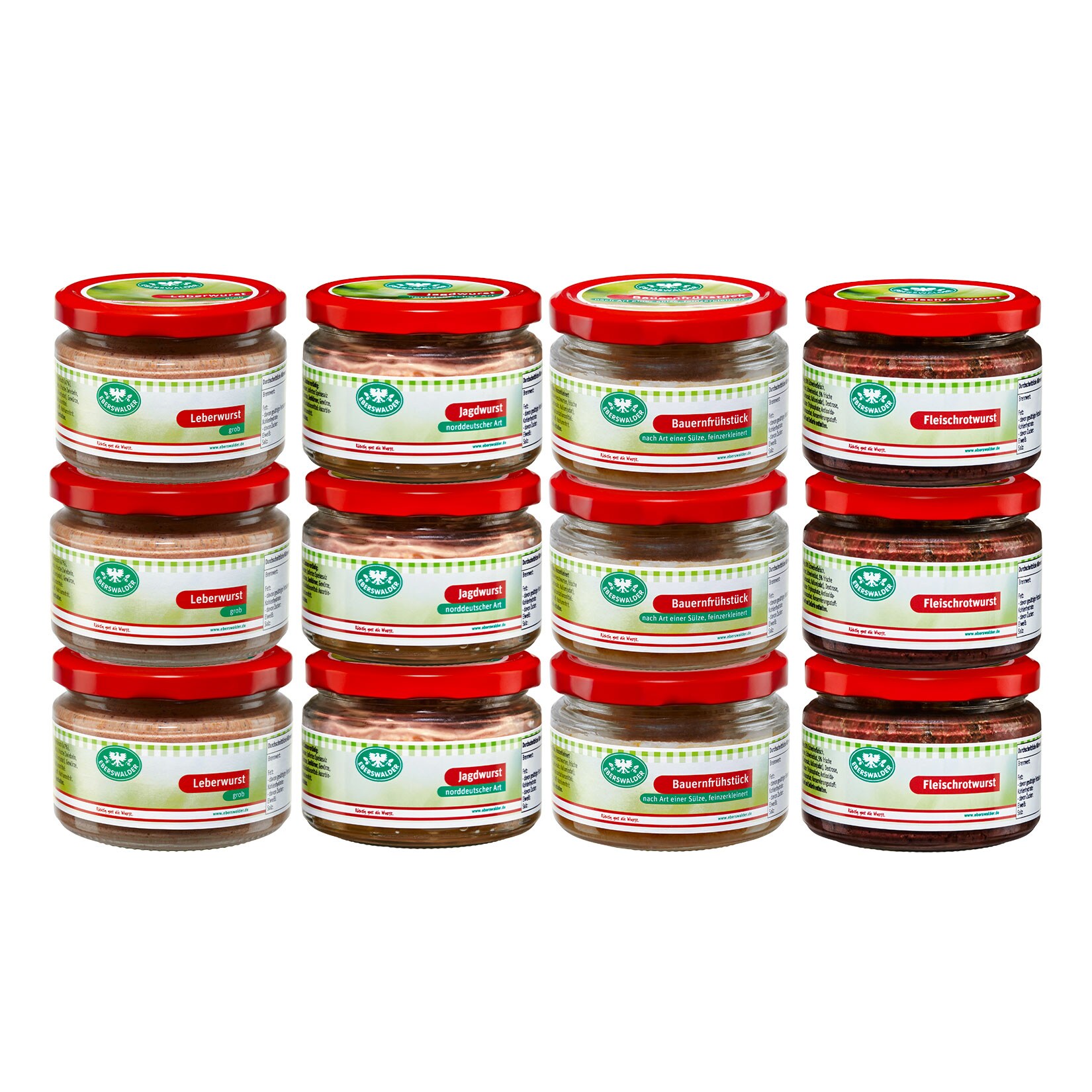 Eberswalder Kochwurstkonserven 200 g, verschiedene Sorten, 12er Pack - Bild 1