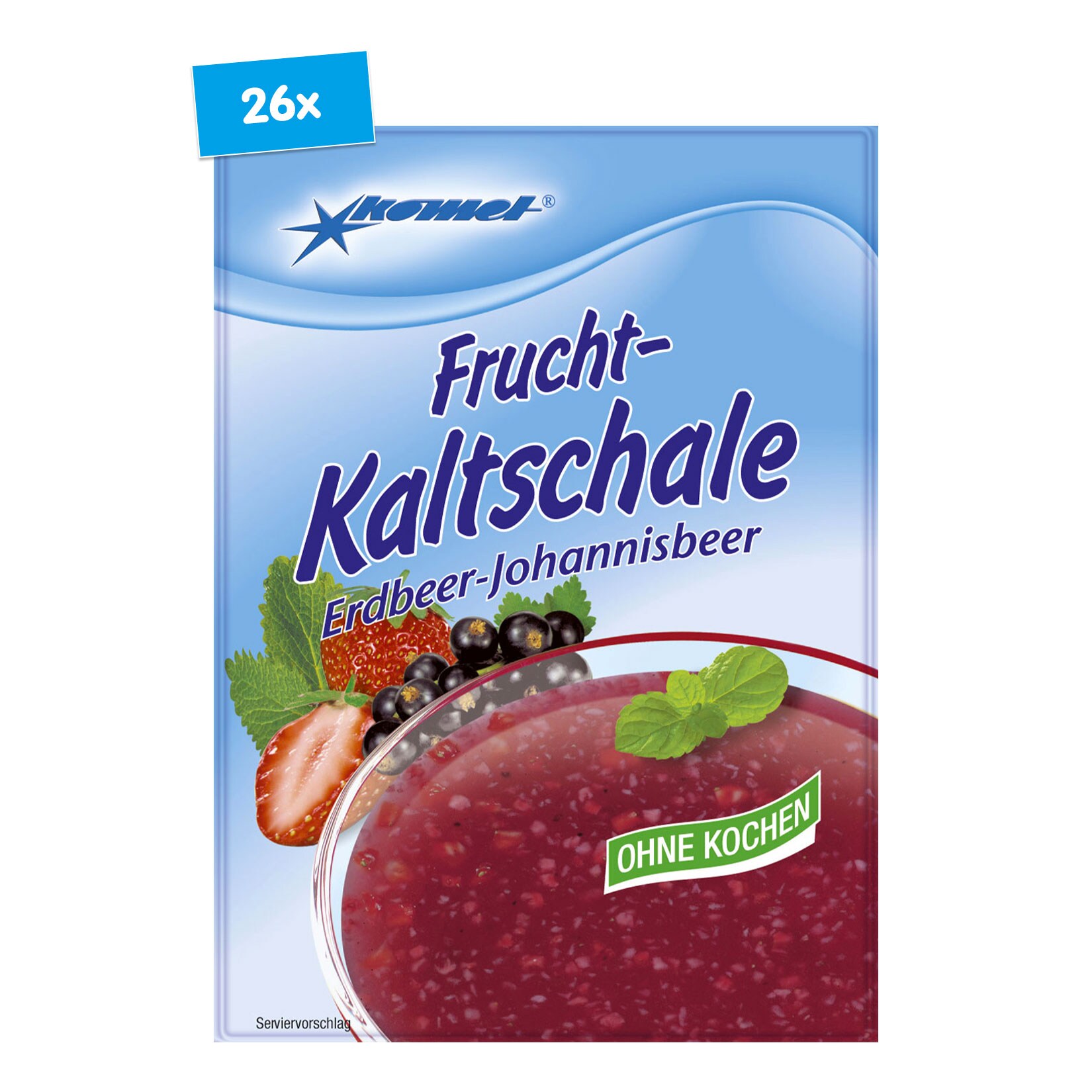 Komet Kaltschale Erdbeer-Johannisbeer f&uuml;r 500 ml, 26er Pack - Bild 1