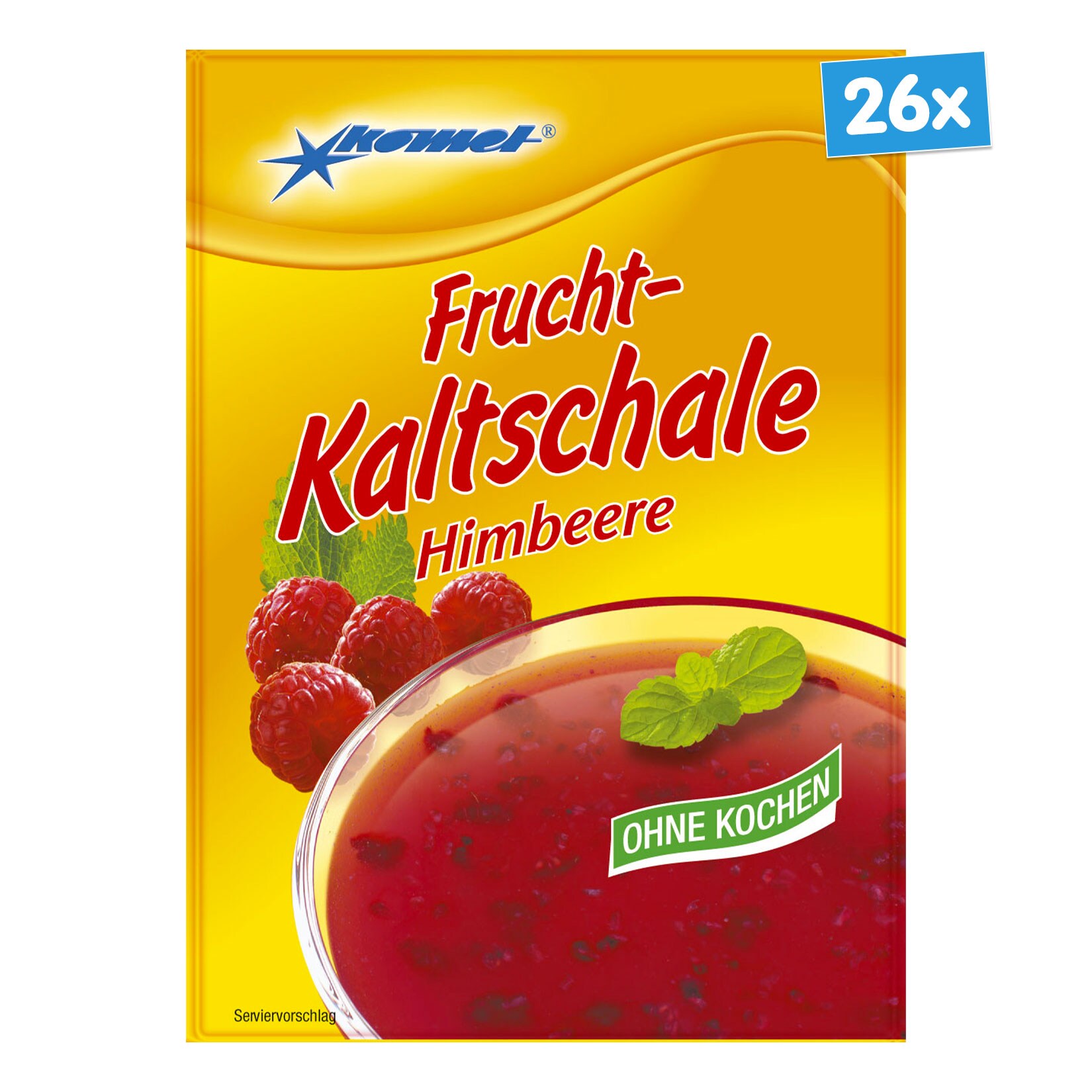 Komet Kaltschale Himbeere für 500 ml, 26er Pack