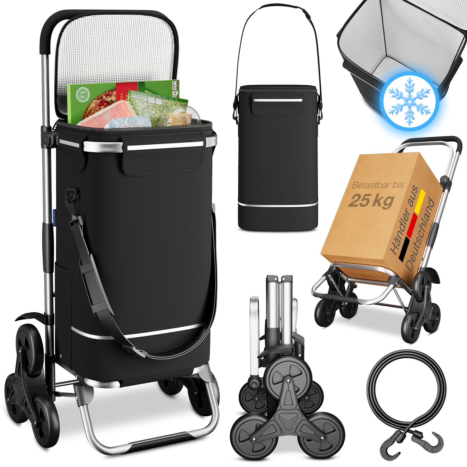 maxVitalis Treppensteiger Einkaufstrolley mit K&uuml;hlfunktion &raquo;Premium&laquo; - Bild 1