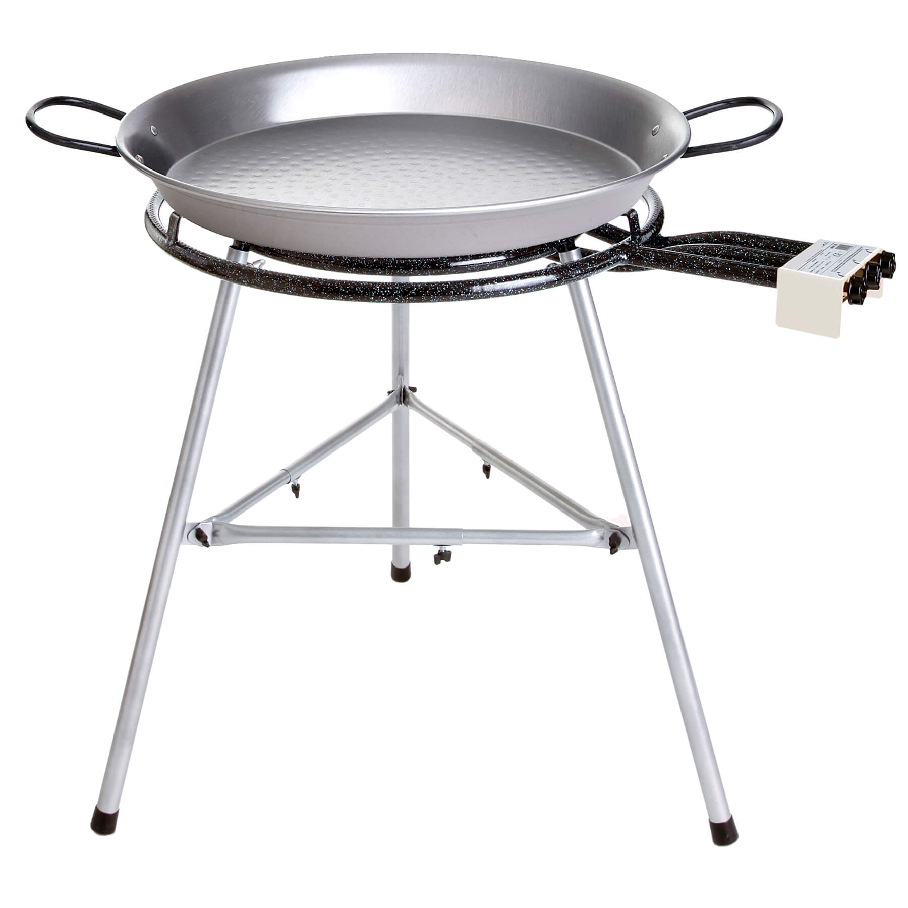 Gro&szlig;es Paella Grill-Set: Stabile Pfanne &Oslash;  80 cm, 3-Ring-Brenner &Oslash; 60 cm - Bild 1