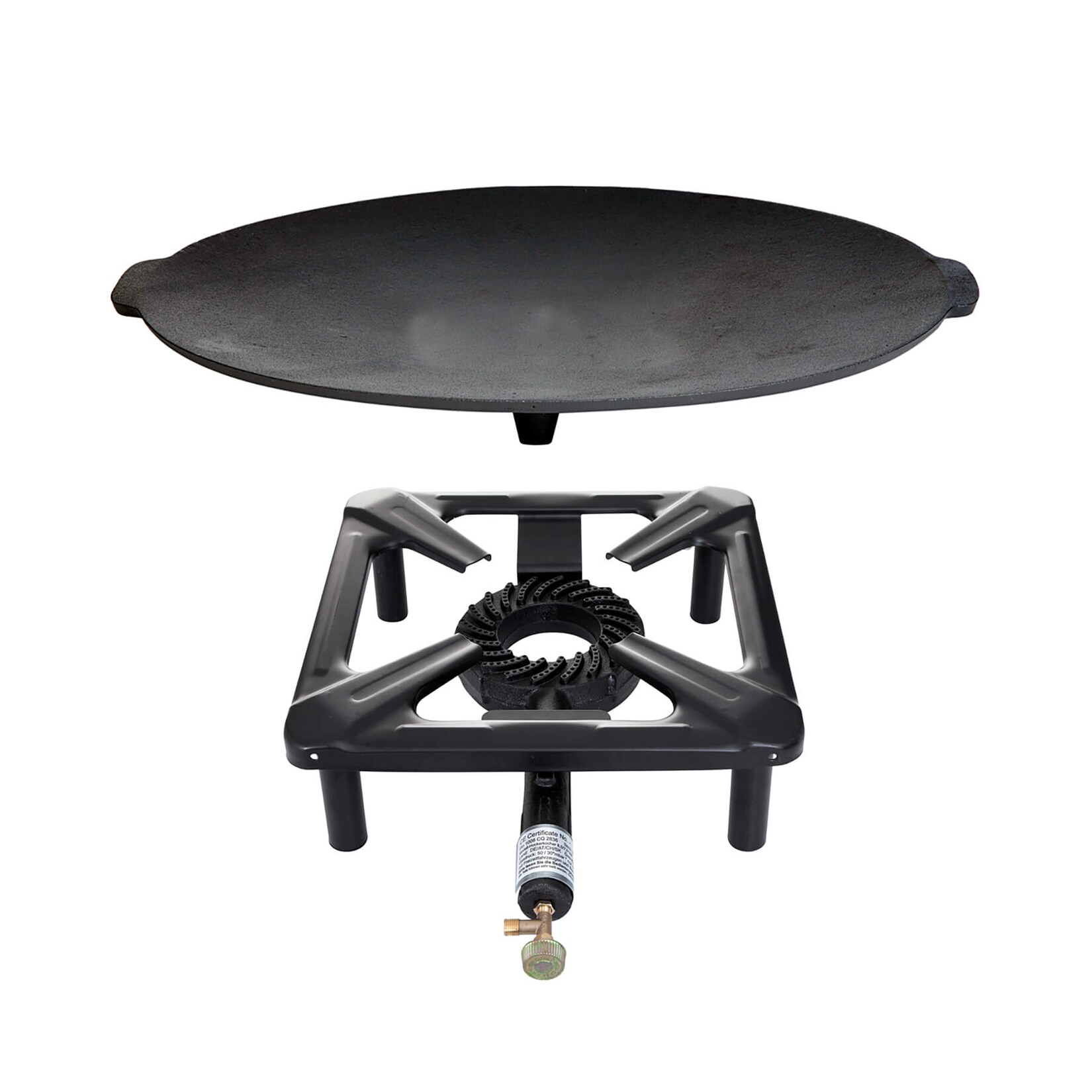 Hockerkocher Set: mit Gusseisengrillschale Ø 45 cm | 04041571304537