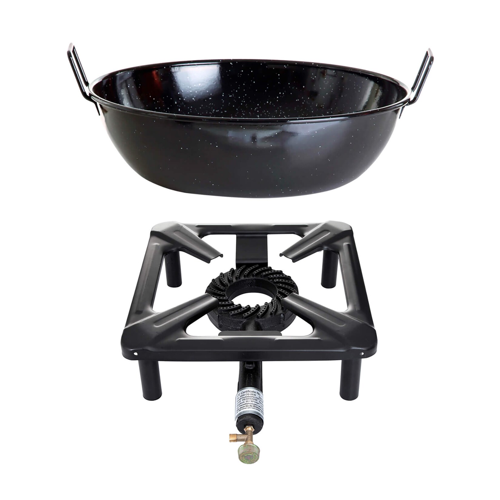 Hockerkocher-Set mit Emaille-Schüssel  Ø 40 cm | 04041571407146