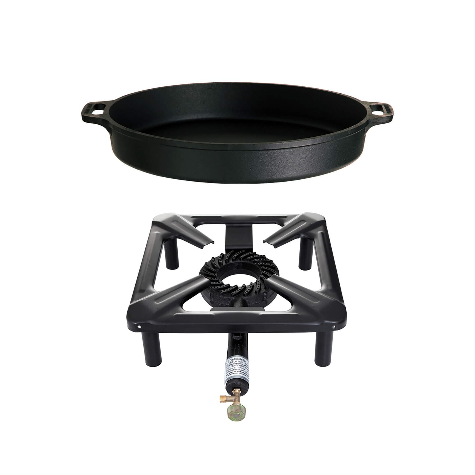 Hockerkocher-Set mit Eisen-Gusspfanne 50 cm | 04041571405029