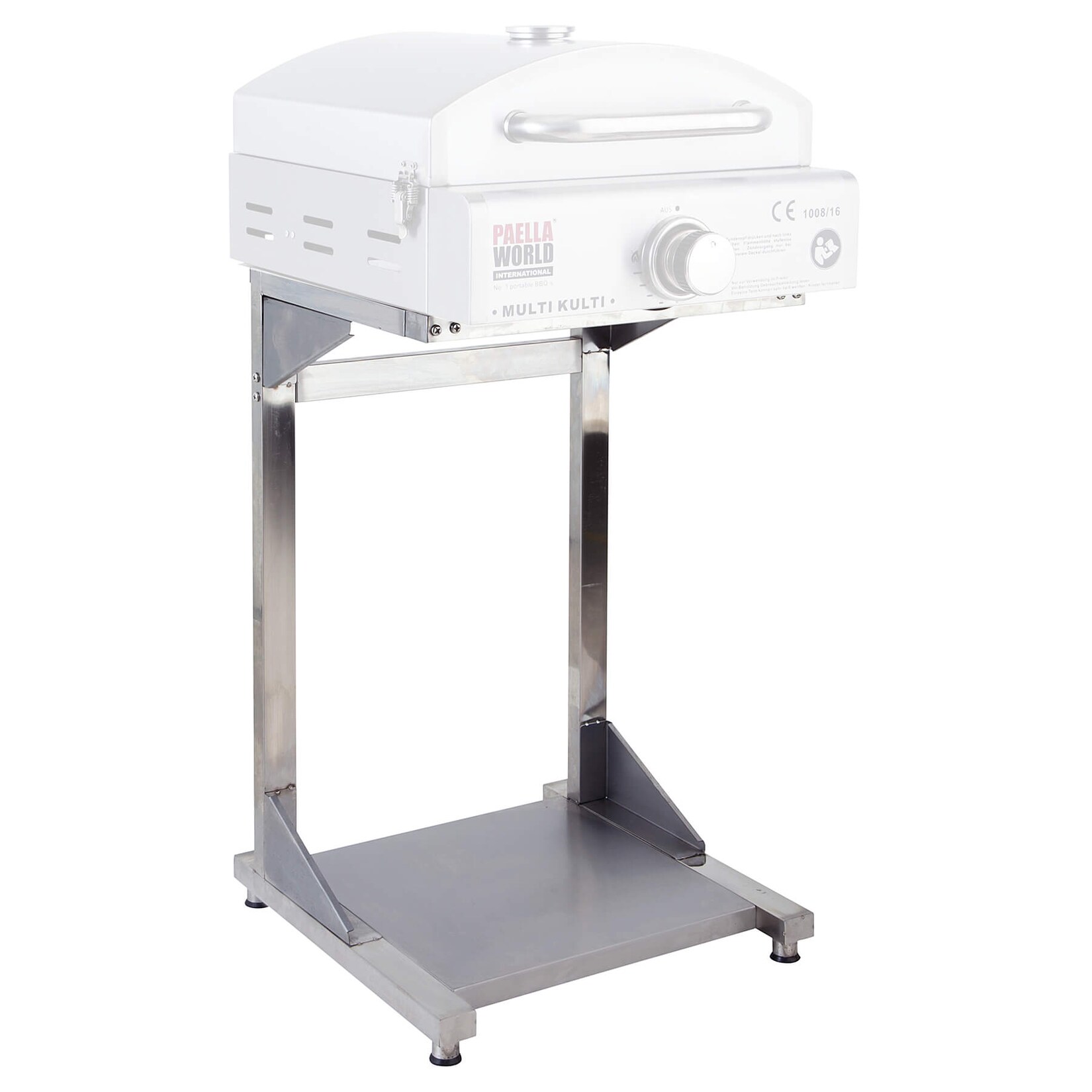 Robuster Edelstahl Unterbau für Multi-Kulti® Grill-Systeme: Einfache Montage, ideale Arbeitshöhe, flexibler Einsatz, passend für alle Modelle | 04041571220998