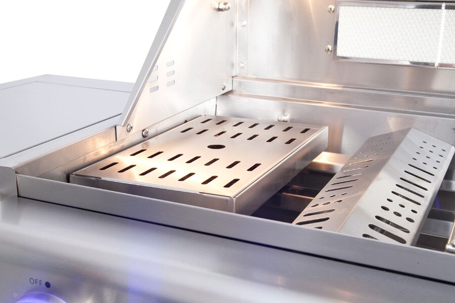 Edelstahl Smokeboxx&reg; 18x31x3 cm f&uuml;r Allgrill CHEF-Serie, EXTREM, ULTRA und OUTDOORK&Uuml;CHE: Aromatisieren Sie Ihr Grillgut mit R&auml;ucherchips oder Mehl - Bild 1