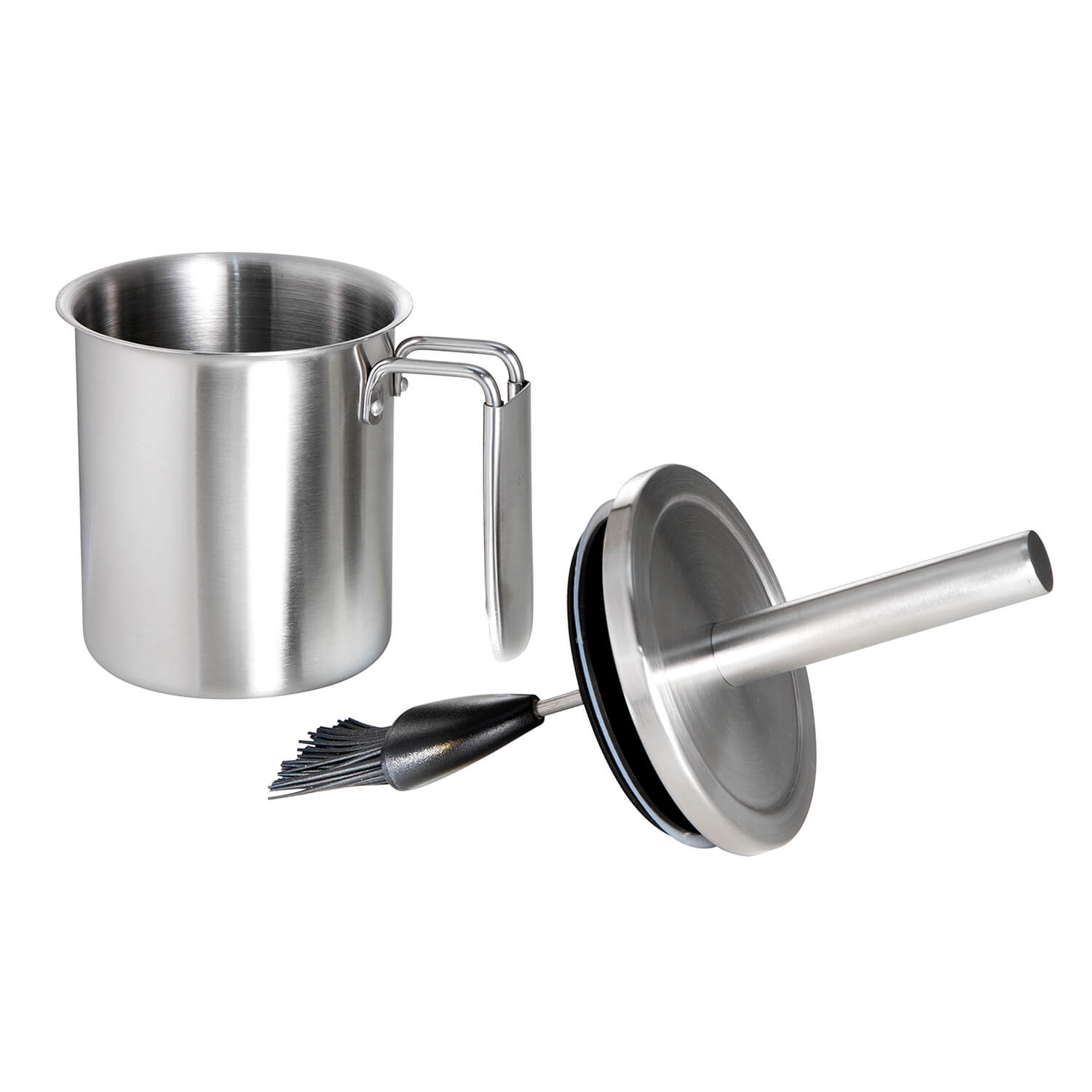 Allgrill Grillpinsel-Set aus Edelstahl/Silikon &Oslash; 10 x 23 cm f&uuml;r perfektes Marinieren am Grill - Bild 1