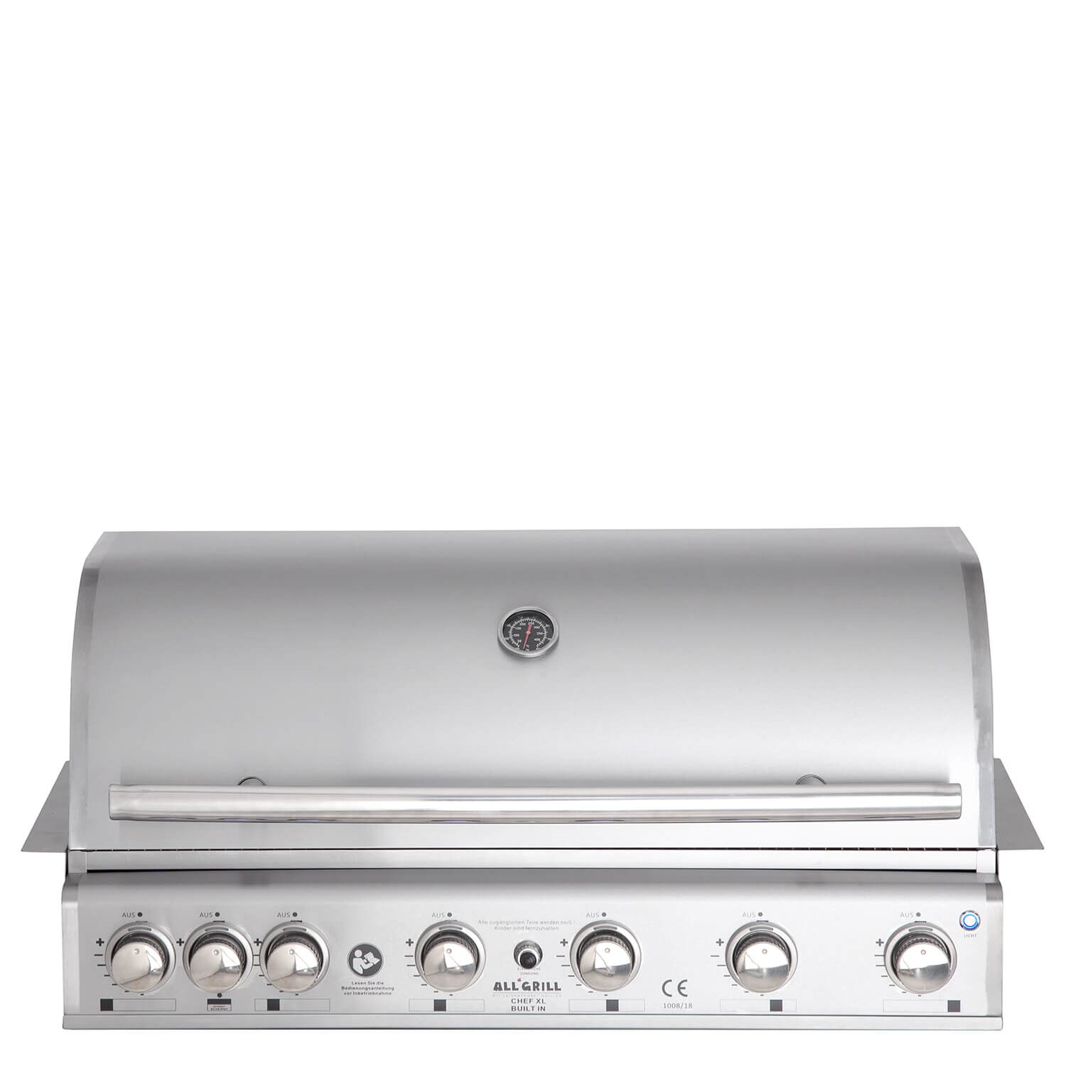 Hochwertiger Edelstahl Einbau Gas-Grill 6 Brenner mit Backburner und Air System: TOP-LINE – ALL’GRILL CHEF XL – BUILT-IN Variante | 04041571109392