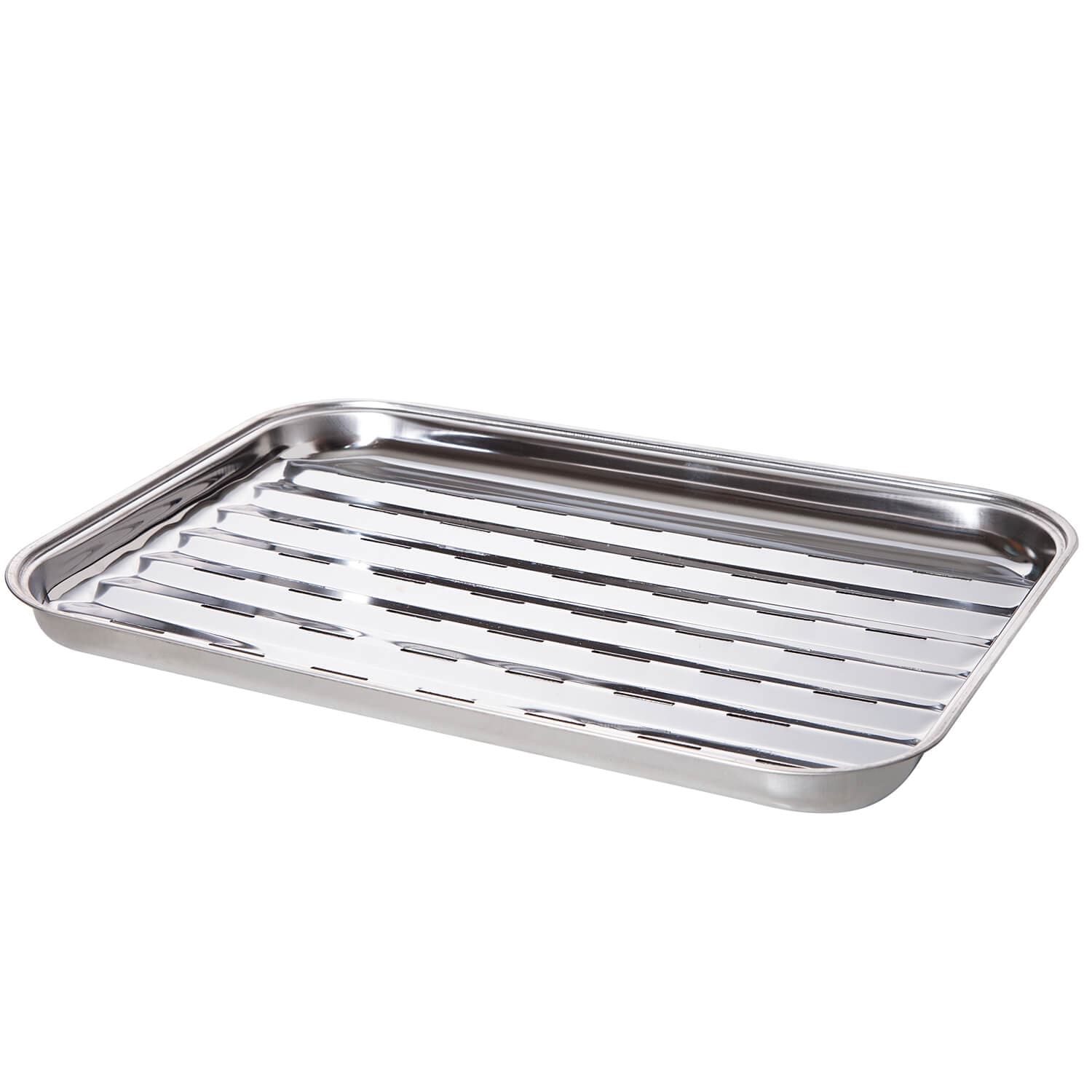 Universeller Edelstahl-Grillschale 34 x 24 cm f&uuml;r Holzkohle-, Gas- und Elektrogrills: ALL'GRILL - Bild 1