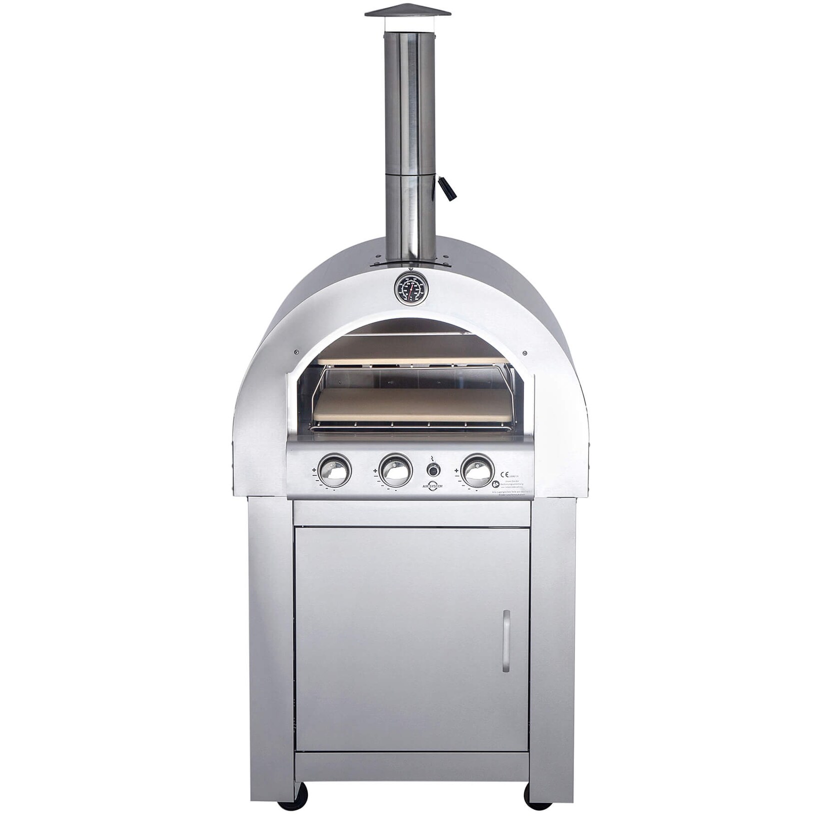 Profi Gastro Pizzaofen 80x85x185 cm, 12,6 kW, mit Air System, inkl. Zubehör | 04041571005557