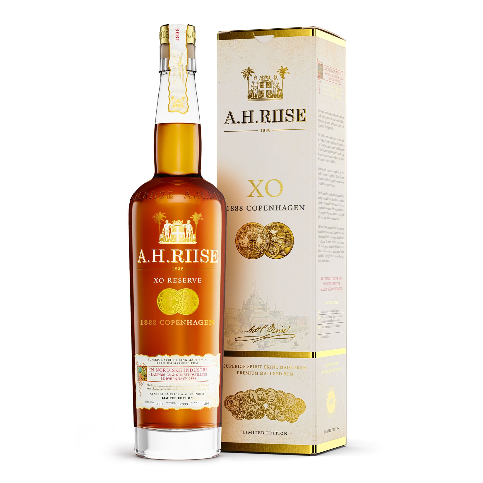 A.H. Riise 1888 Copenhagen Gold Medal 40,0 % vol 0,7 Liter - Bild 1