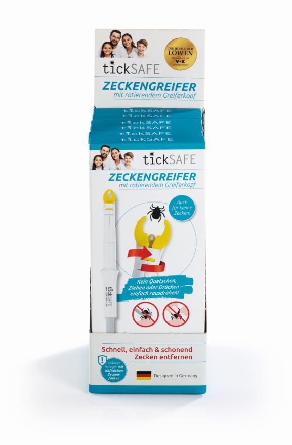 ticksafe rotierender Zeckengreifer Tier 16,9cm t&uuml;rkis/wei&szlig; - Bild 1