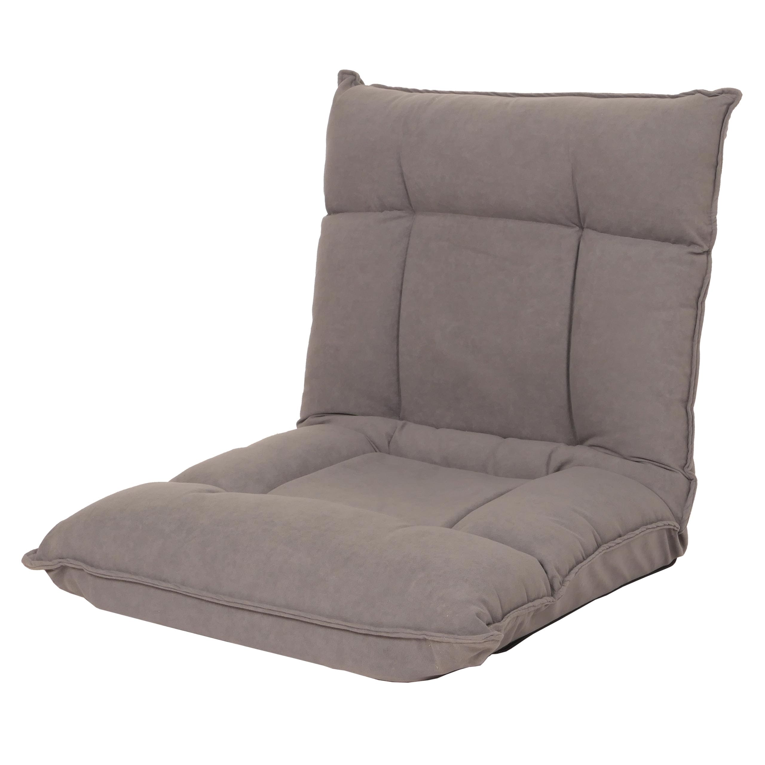 Bodensessel MCW-N44, Relaxsessel Bodenkissen Bodensofa Klappsessel 6 Relaxpositionen, stabiles Gestell Samt ~ dunkelgrau - Bild 1