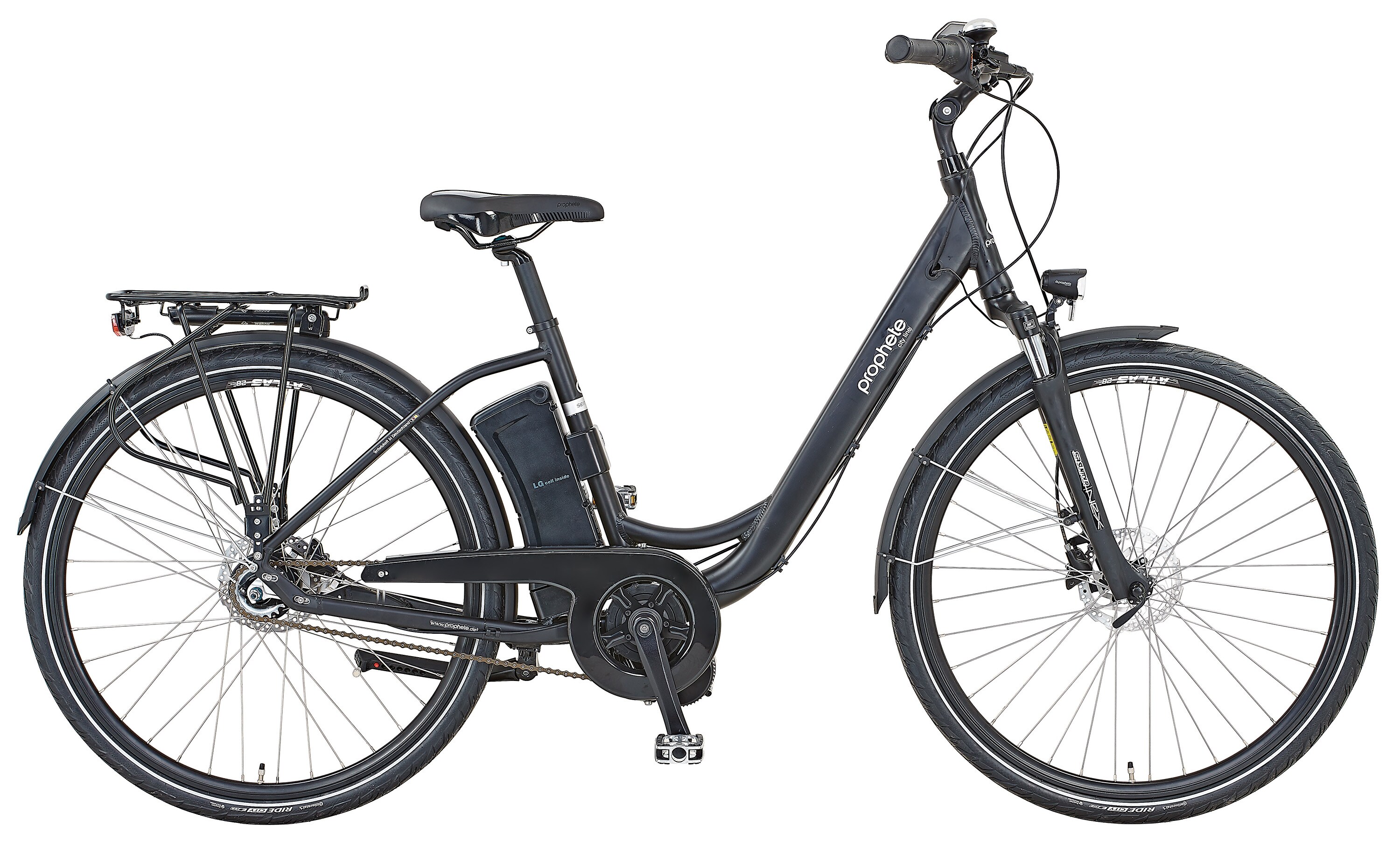 Alu-City-E-Bike 28" Wave RH46 7Gg, hydr. Sb, MM, 461Wh SC, schwarz matt - Bild 1