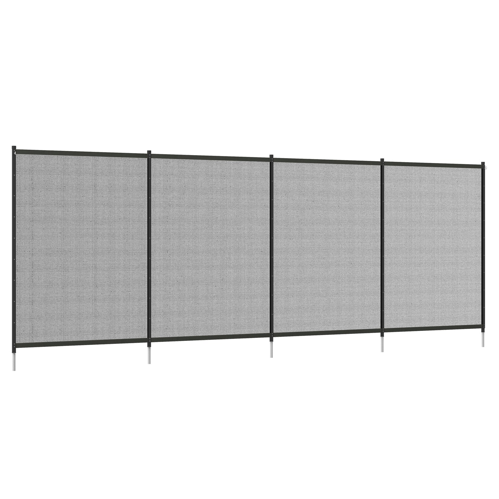 Outsunny Gartenzaun Aluminium, Netzstoff | 04255633563309