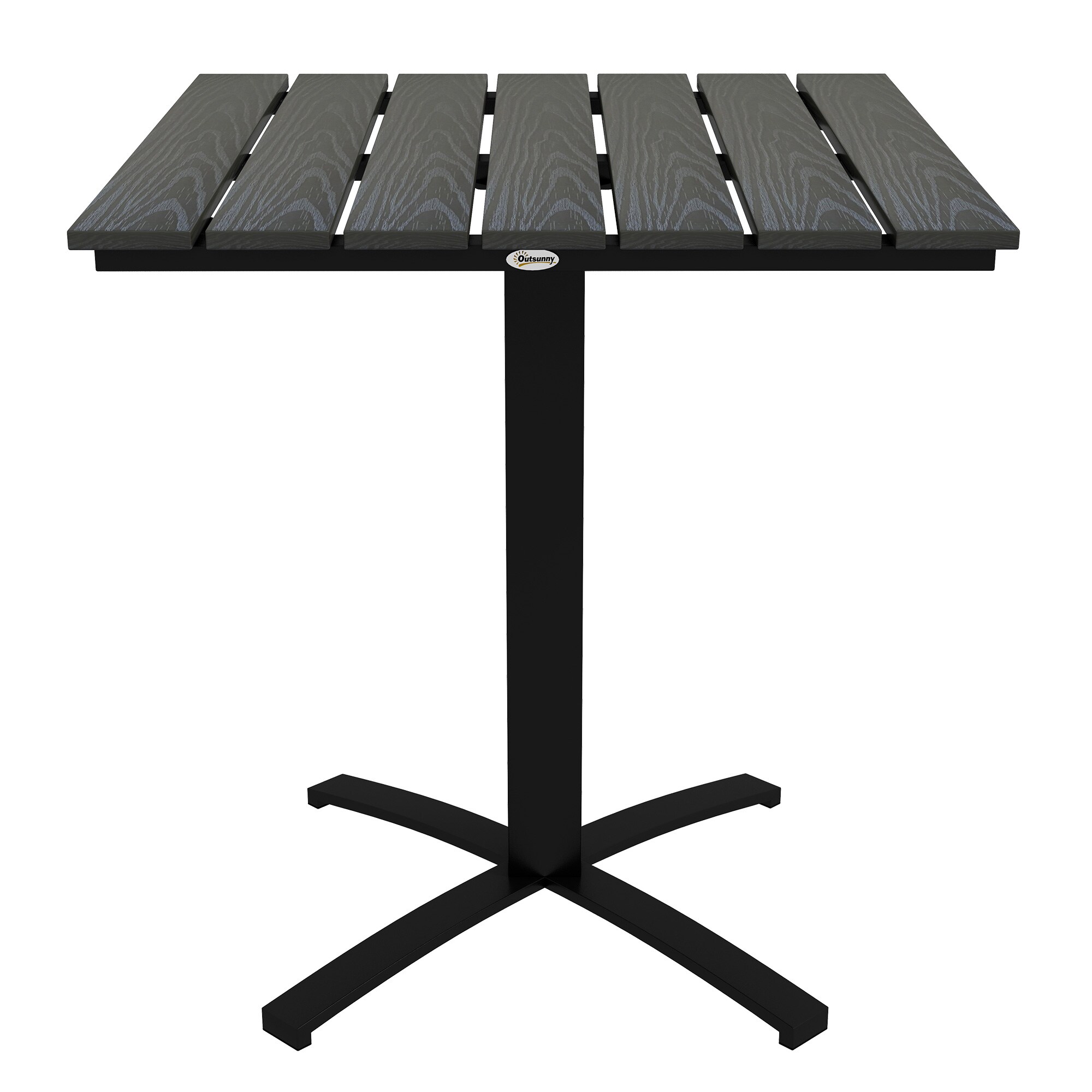 Outsunny Gartentisch Aluminium, Holz-Kunststoff-Verbundwerkstoffe - Bild 1