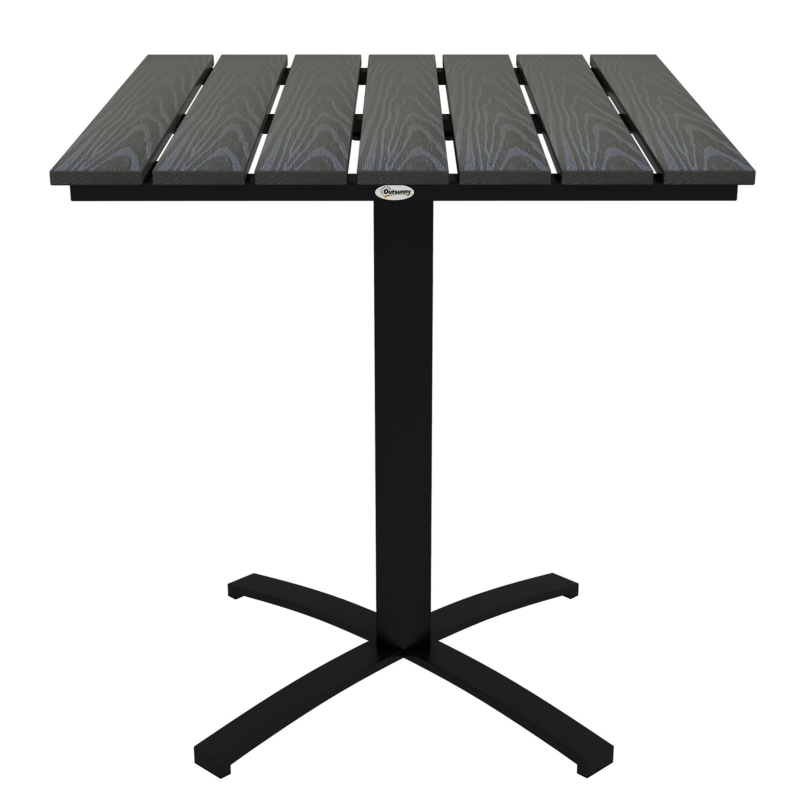 Outsunny Gartentisch Aluminium, Holz-Kunststoff-Verbundwerkstoffe | 04255633562104