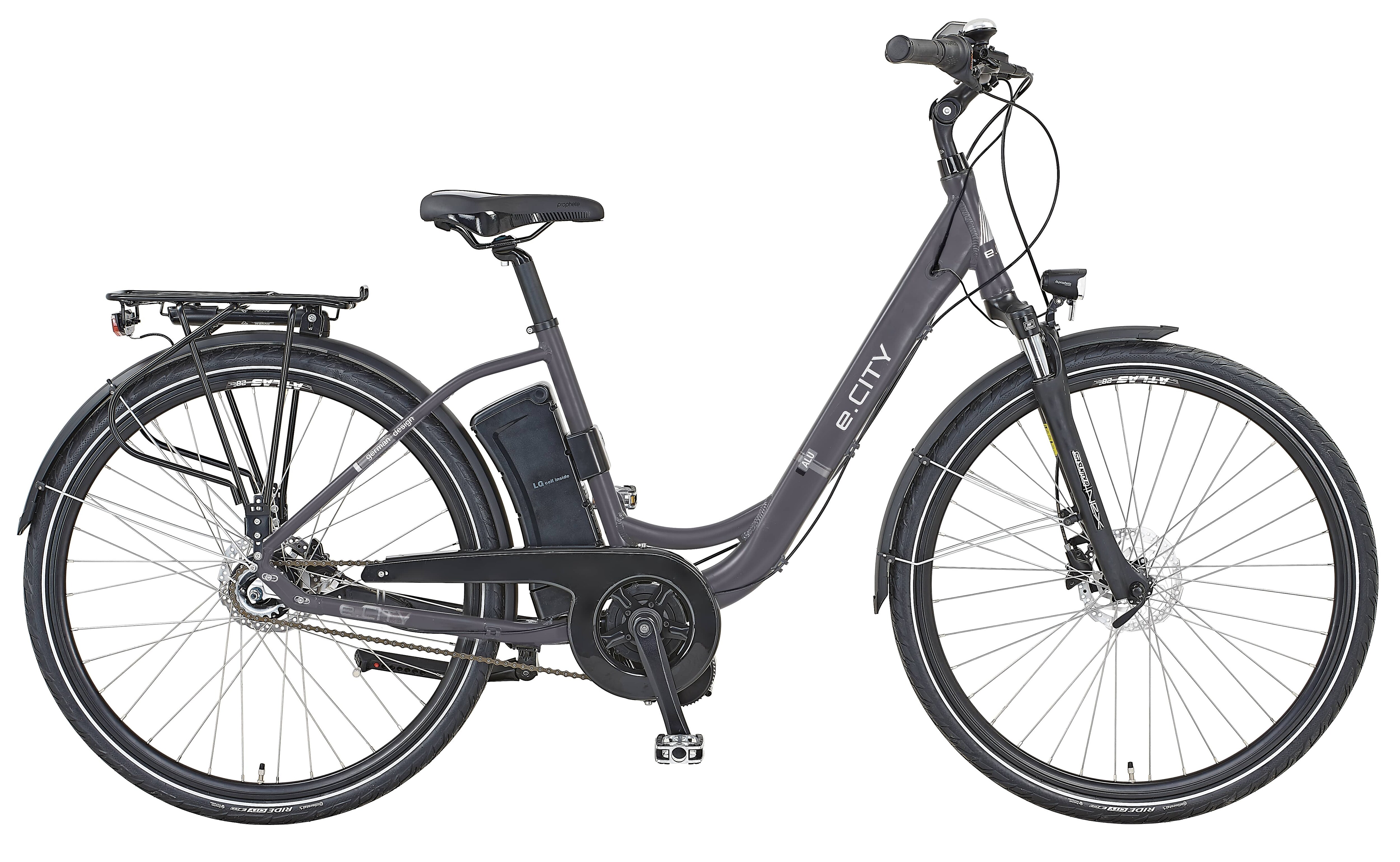 PROPHETE E-BIKE e.CITY 28" Wave RH46 7Gg, hyd. Sb, MM, 461Wh SC, grau - Bild 1