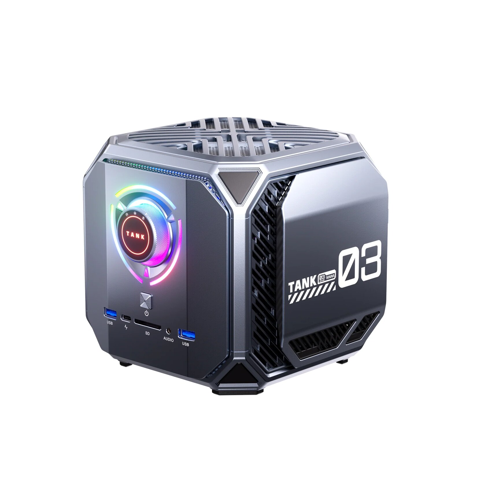 ACEMAGIC Tank03 Mini Gaming PC, Intel i7-12700H (bis zu 4.7Ghz), NVIDIA® GeForce RTX 3070 Graphics, 32GB DDR5/1024GB NVME SSD, WiFi6, Dual 2.5G LAN, Windows 11 Professional | 04262361723141