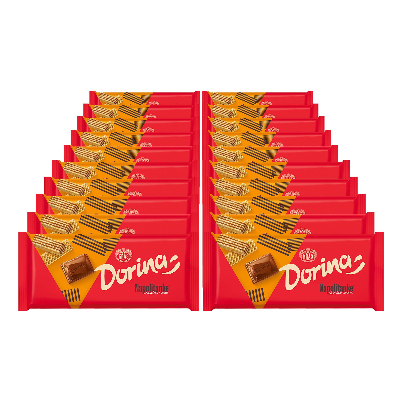 Dorina Tafelschokolade Napolitanke 100 g, 20er Pack - Bild 1