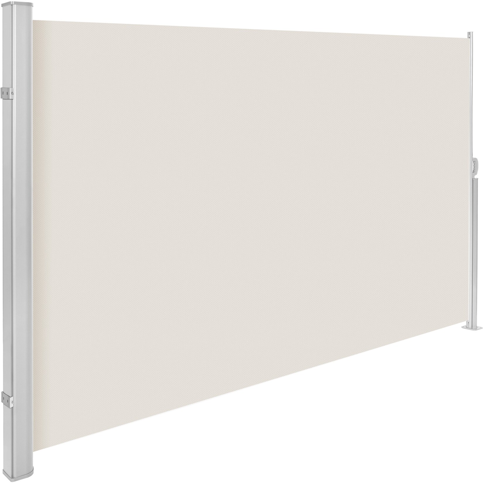 tectake Seitenmarkise, aus Aluminium, Schutz vor Sonne und Wind, 160 x 300 cm