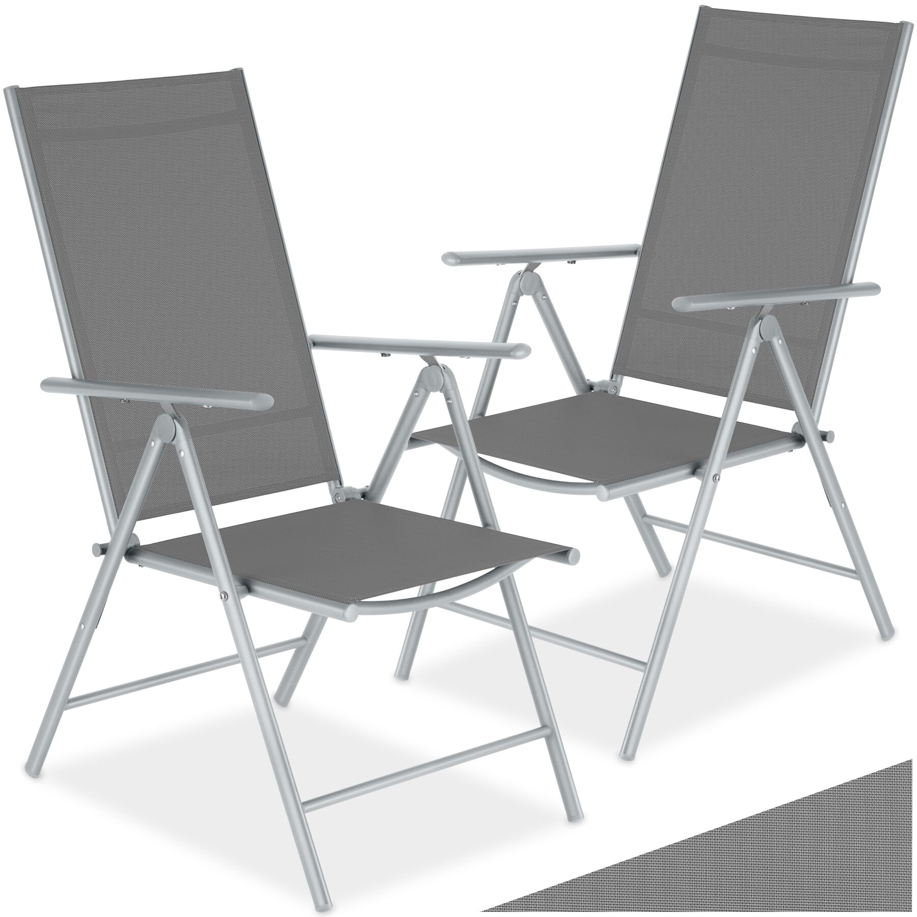 tectake&reg; Gartenstuhl, klappbar, 8-fach verstellbare R&uuml;ckenlehne, 54,5 x 65 x 107,5 cm - Bild 1