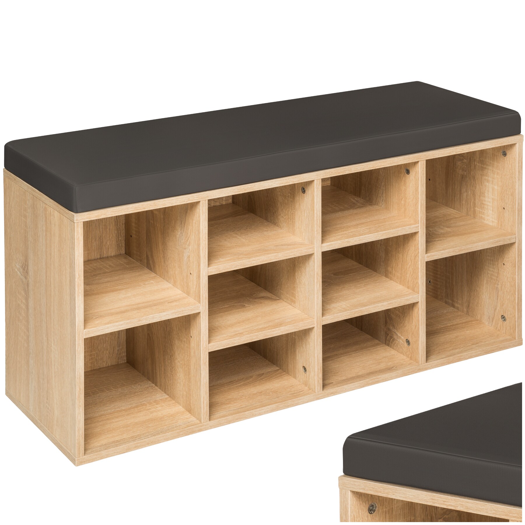 tectake&reg; Schuhschrank, f&uuml;r 10 Paar Schuhe, 2 verstellbare Zwischenb&ouml;den, 103,5 x 48 x 30 cm - Bild 1