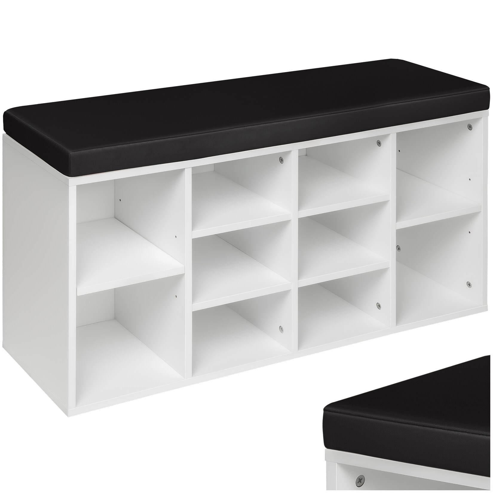 tectake® Schuhschrank, für 10 Paar Schuhe, 2 verstellbare Zwischenböden, 103,5 x 48 x 30 cm