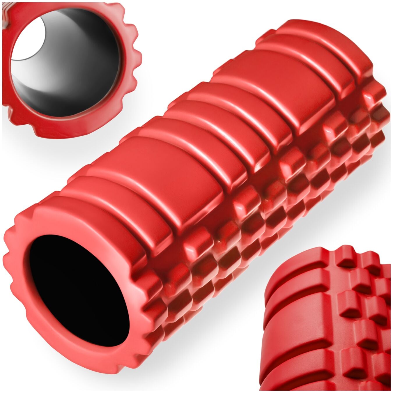 tectake&reg; Faszienrolle, mit verschiedenen Noppenzonen, zum L&ouml;sen von Verklebungen und Muskelverh&auml;rtungen, leichte Reinigung, 335 x 145 mm - Bild 1
