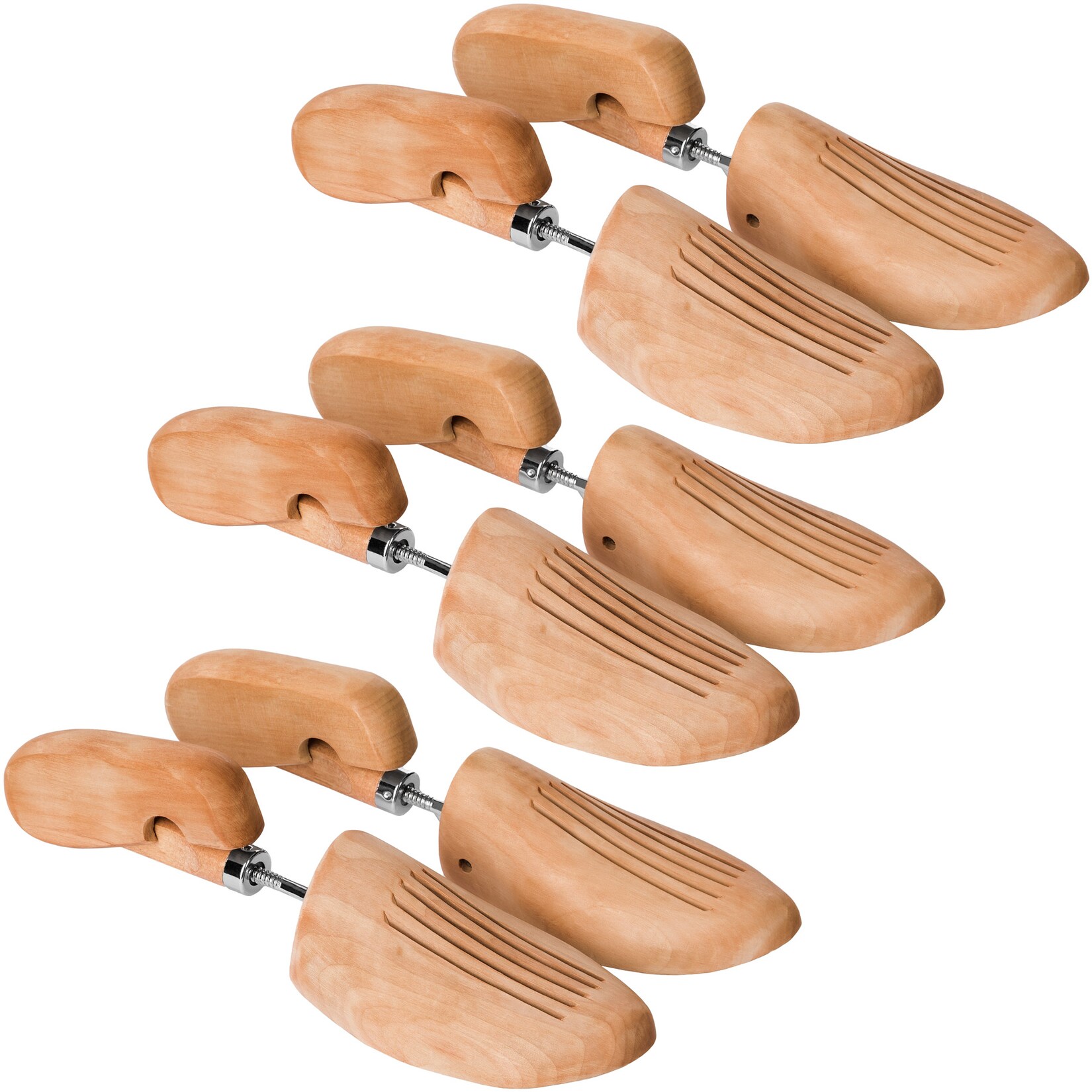 tectake® 3 Paar Schraubspanner, aus Lotusholz, Verhinderung von Gehfalten, gute Luftzirkulation | 04061173024893