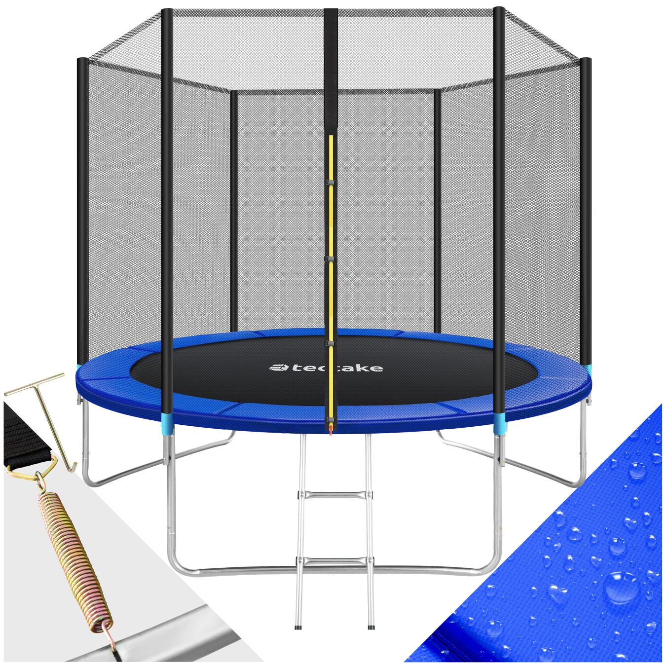 tectake&reg; Trampolin, &Oslash; 305 cm,&nbsp; GS zertifiziert, Randabdeckung, inklusive Einstiegsleiter - Bild 1