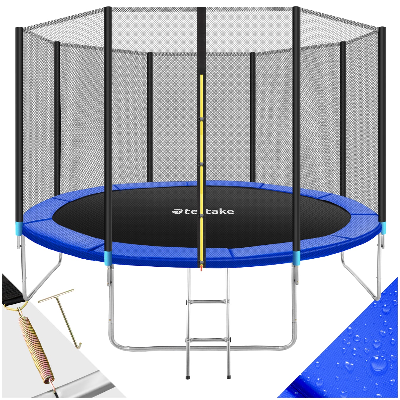 tectake&reg; Trampolin, &Oslash; 396 cm,&nbsp; GS zertifiziert, Randabdeckung, inklusive Einstiegsleiter - Bild 1