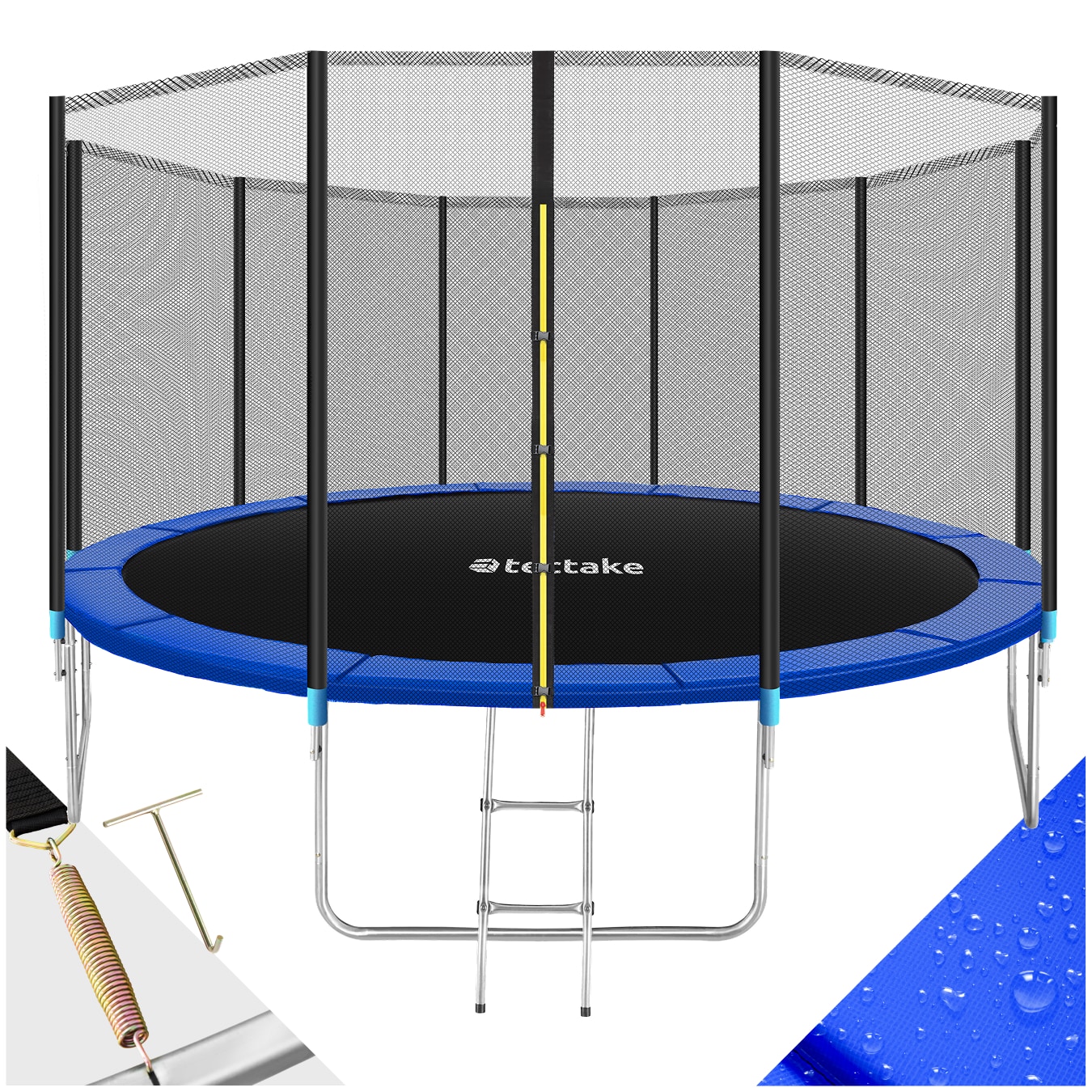 tectake&reg; Trampolin, &Oslash; 427 cm,&nbsp; GS zertifiziert, Randabdeckung, inklusive Einstiegsleiter - Bild 1